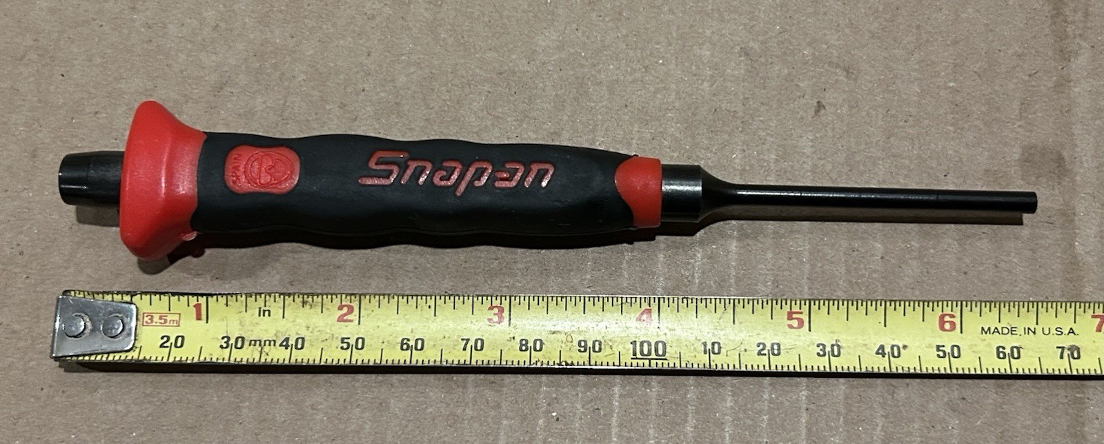 NEW. Snap-on Tools SPAIN RED Soft Grip 5/32″ Straight Pin Punch PPSG105R
