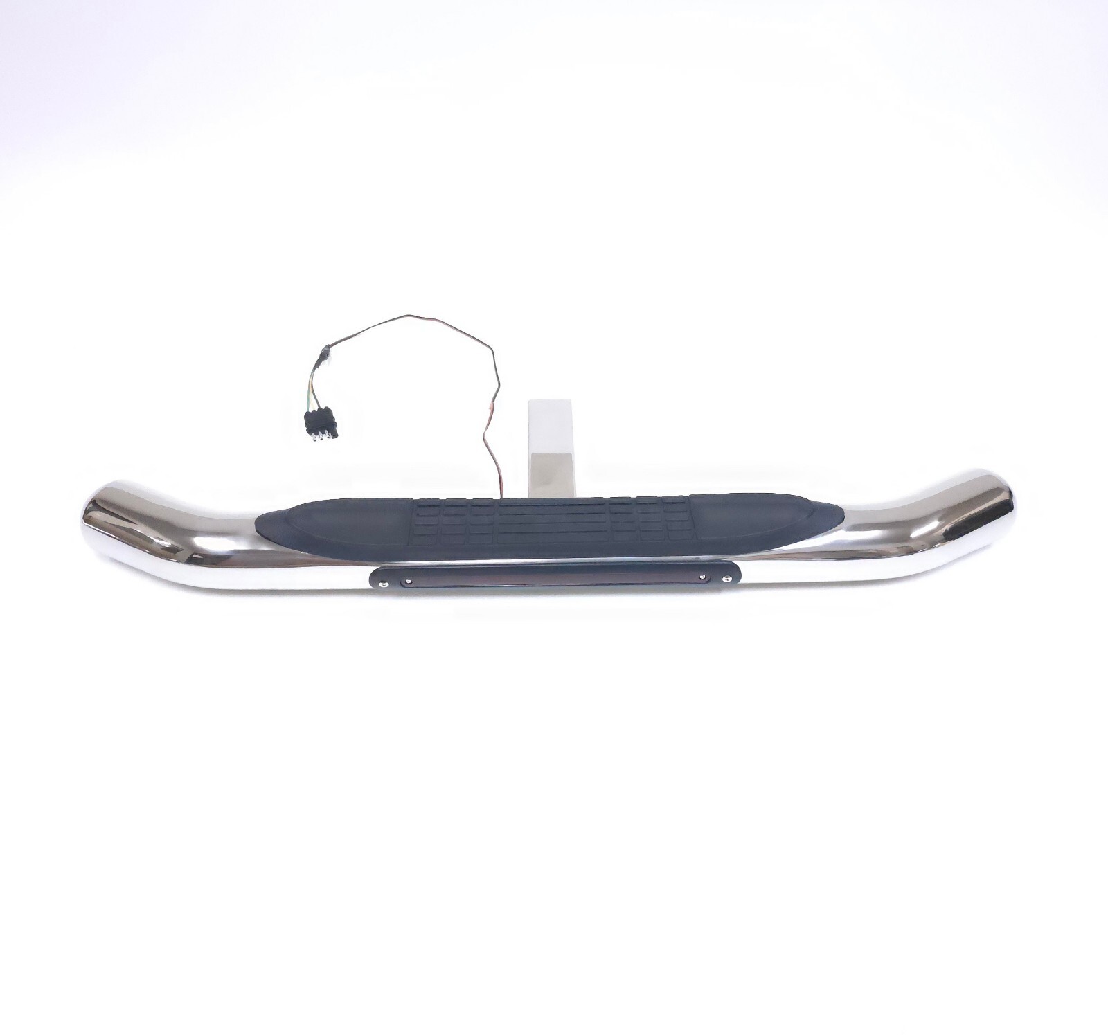 36″ L 2″ Receiver Tow Hitch Bar 3″ Round Curved Chrome LED Brake Light Universal