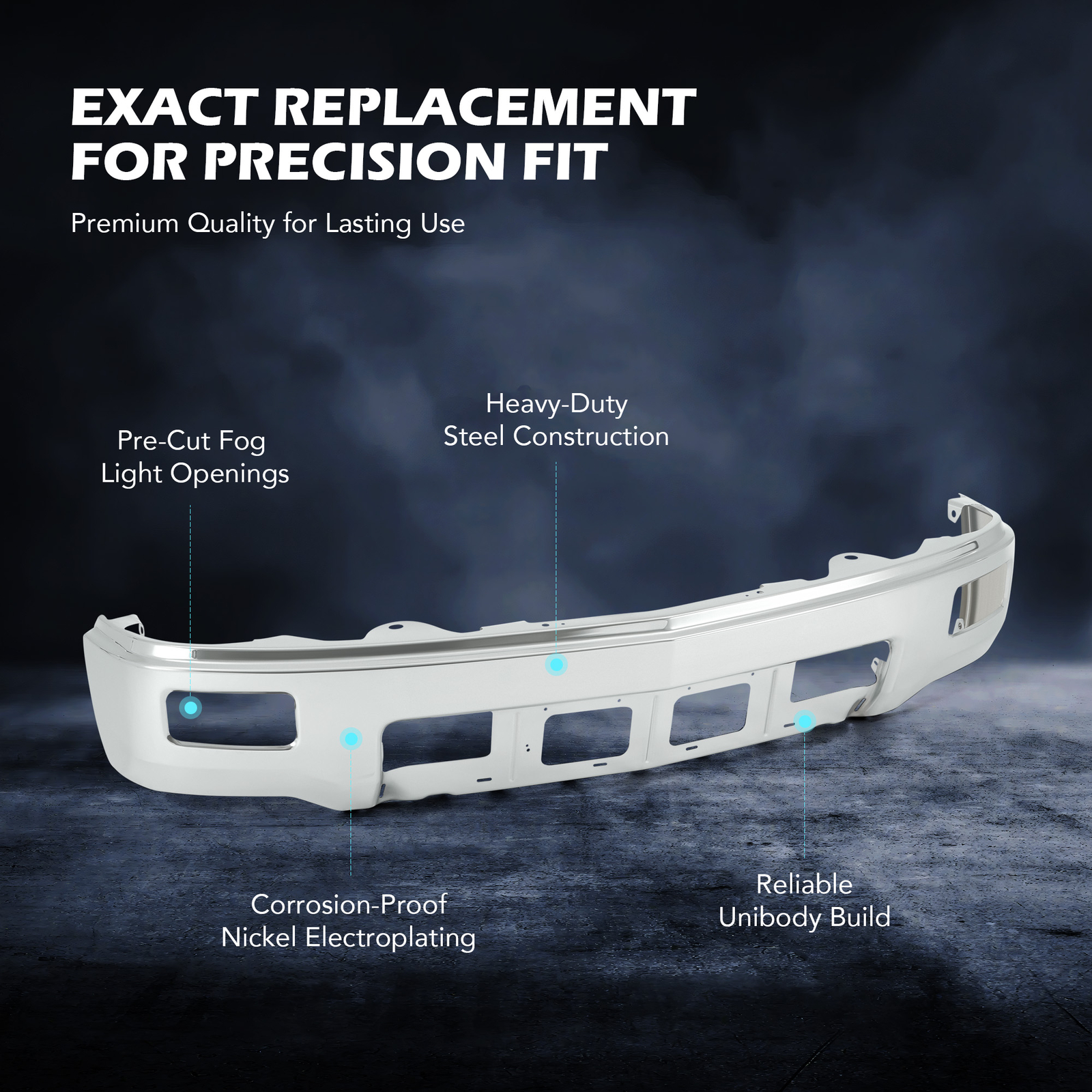 NEW Front Bumper For 2014-2015 Silverado 1500 With Fog Light Holes SHIPS TODAY