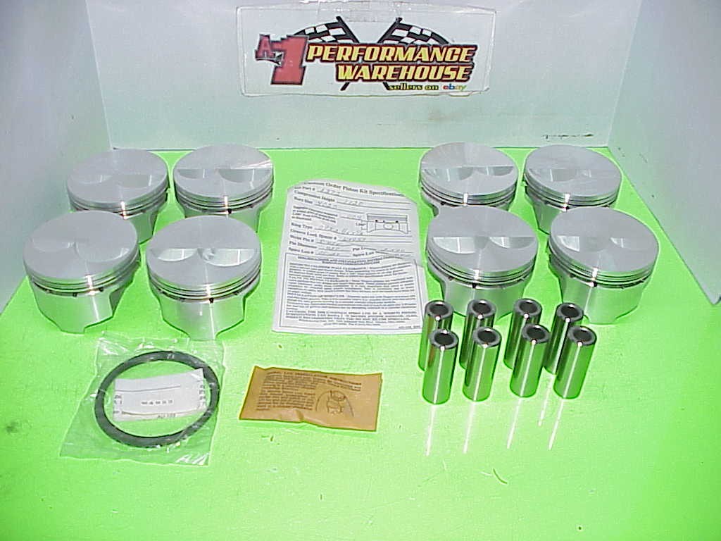 8 NEW Wiseco Flat Top Pistons SB Chevy 4.020″ Bore 1.120″ CH with 927 Pins A24
