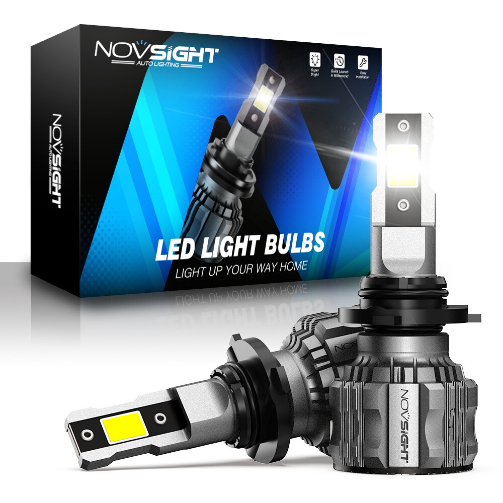 NOVSIGHT 9006 LED Headlight Bulbs 20000LM Conversion Kit High Low 6500K White