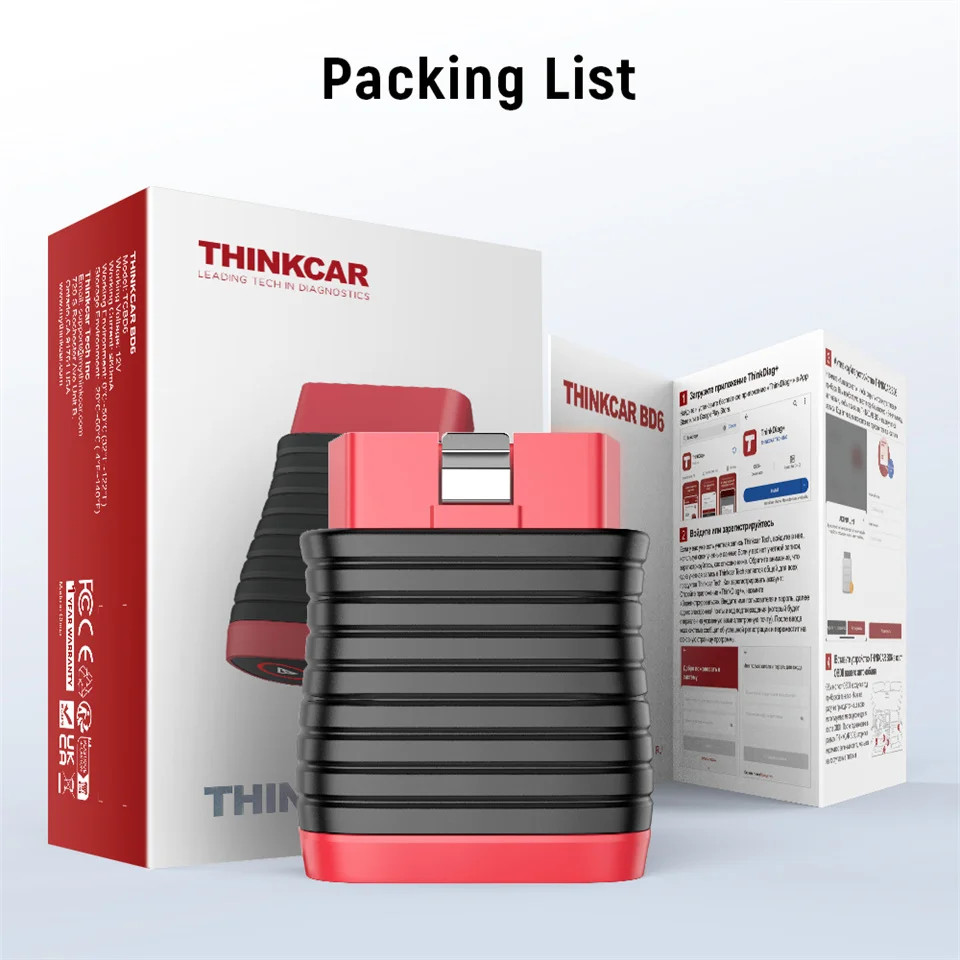 Thinkcar BD6 Full System Diagnostic Tool Bluetooth OBD2 Code Reader Car Scanner