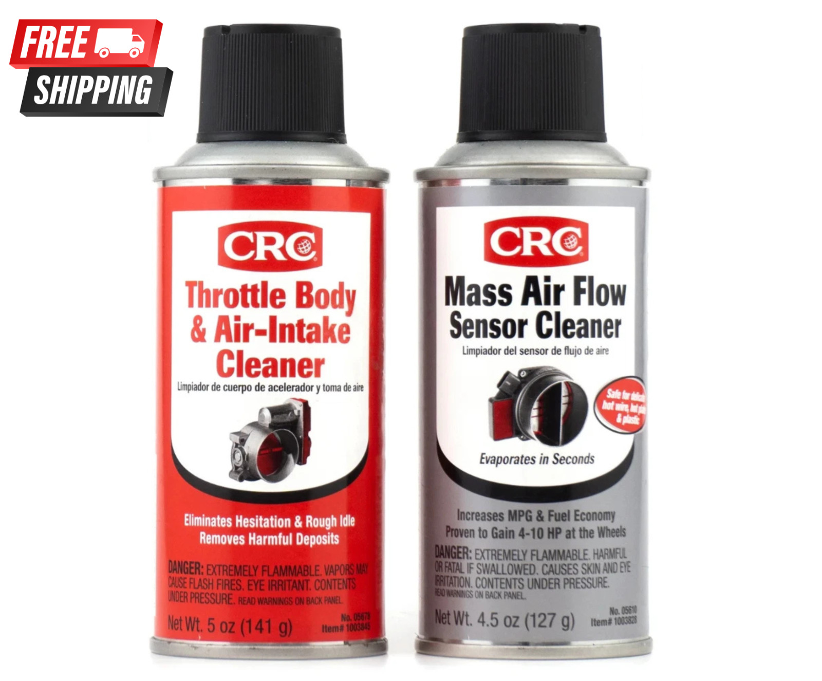 CRC Mass Air Flow & Throttle Body Single-Use Cleaner Twin Pack Kit