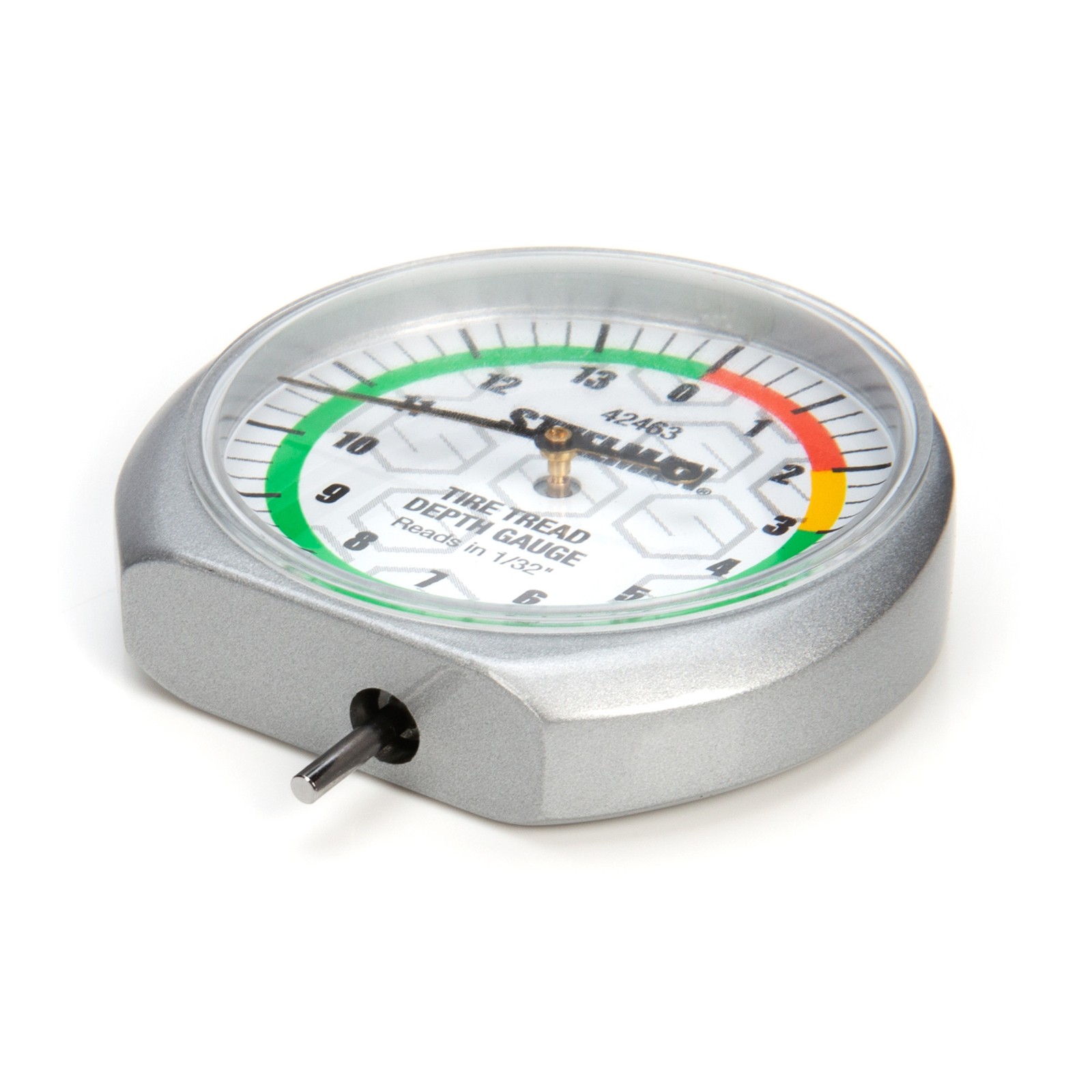 Steelman Metal Casing Dial-Type Color-Coded Tread Depth Gauge 42463