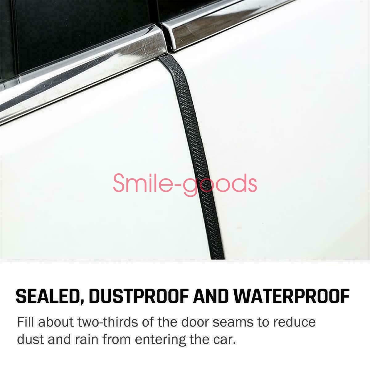 10Ft Car Door Edge Guard Moulding Trim Black Protector Strip Rubber Metal Seal