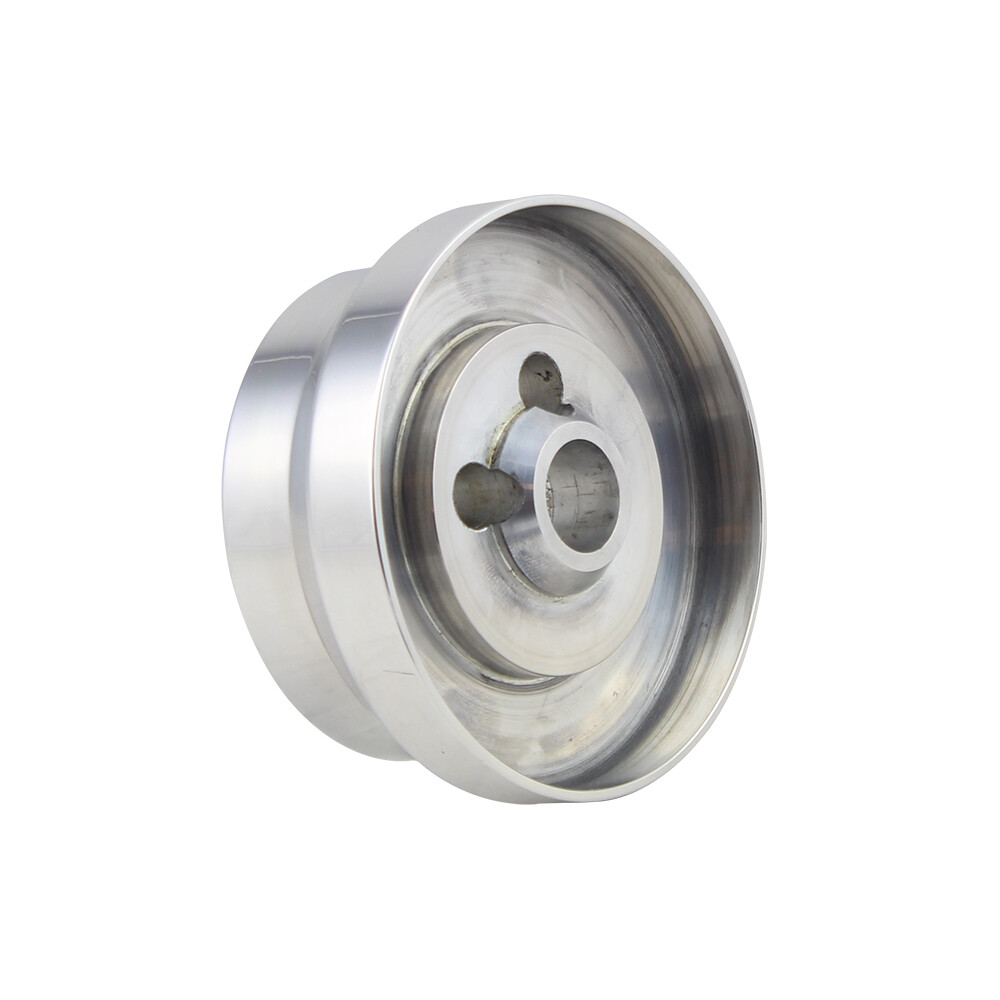 5 & 6 Hole Steering Wheel Polished Short Hub 1-Piece Adapter, Ididit, GM, Chevy