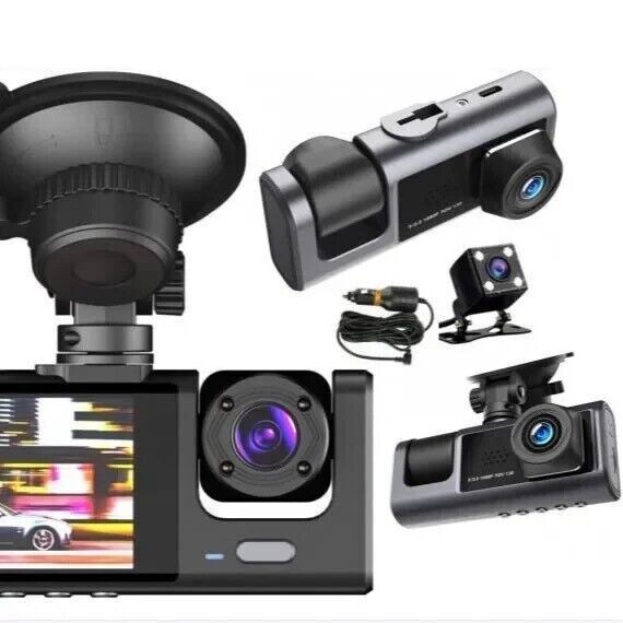 Touch Screen Dash Cam 4″ 1080P Front/Rear Camera Dual Lens Car DVR Recorder
