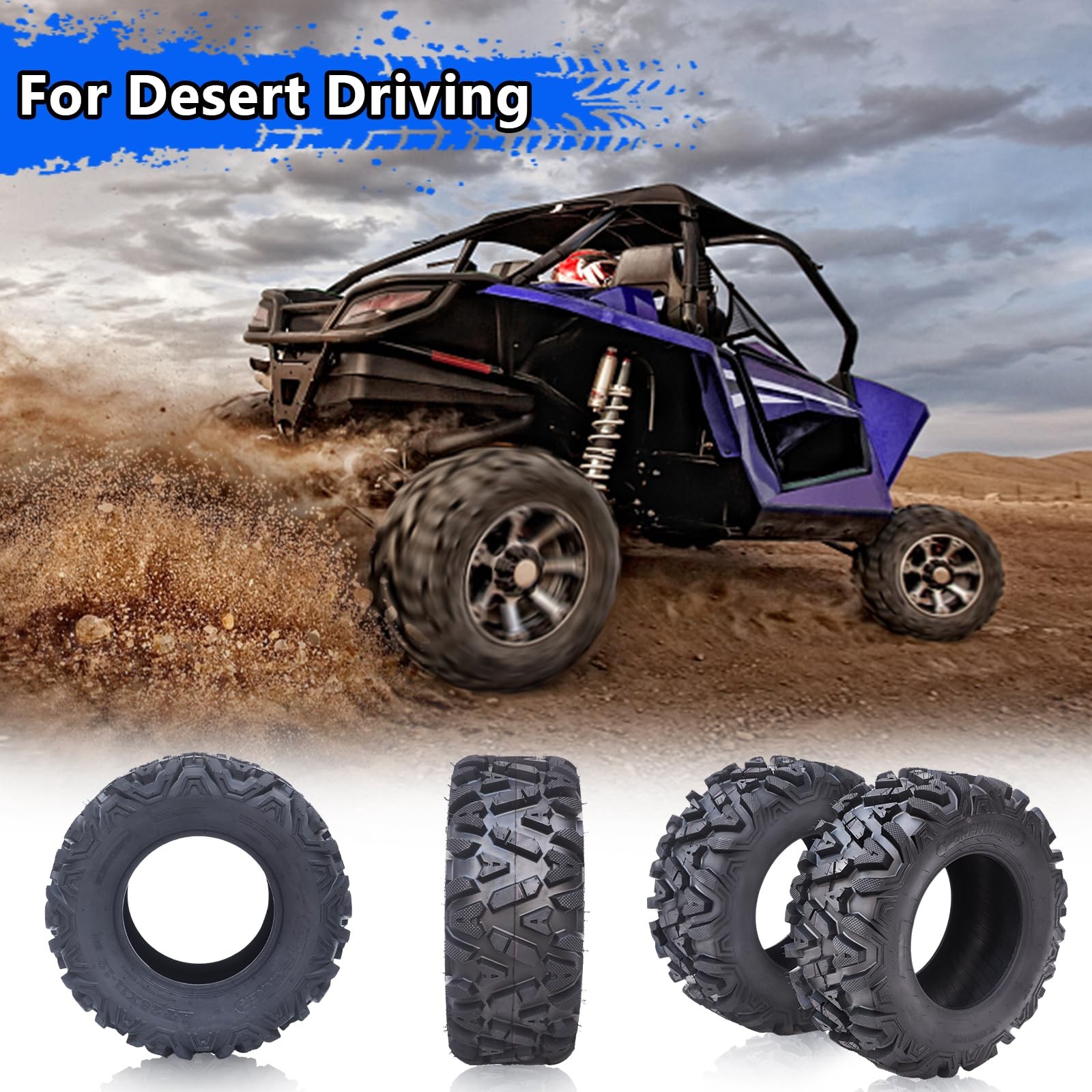 Pack of 2 ATV Tires AT24x9-11 6PR All Terrain Vehicle Tires 24x9x11 Tubeless New