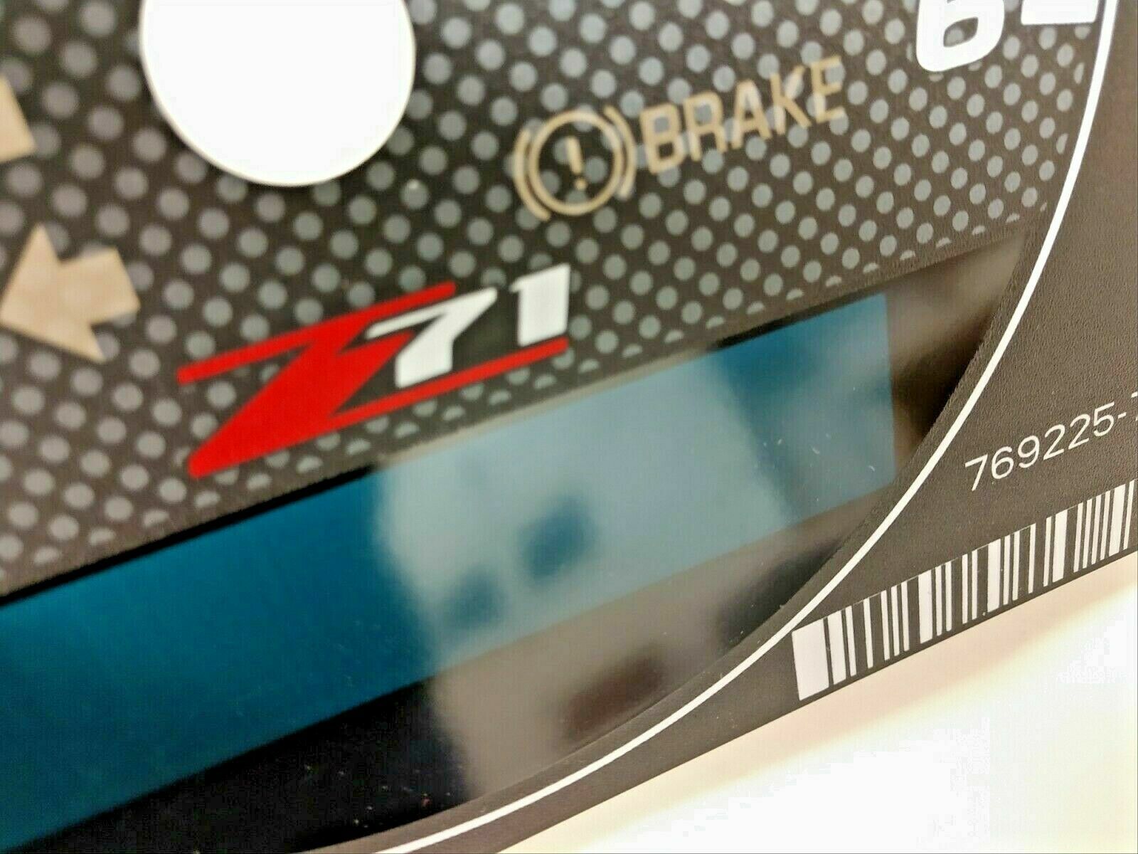 Carbon Fiber Gauge Face Overlay for 2007-2013 GM Truck and SUV Clusters Z71 km/h
