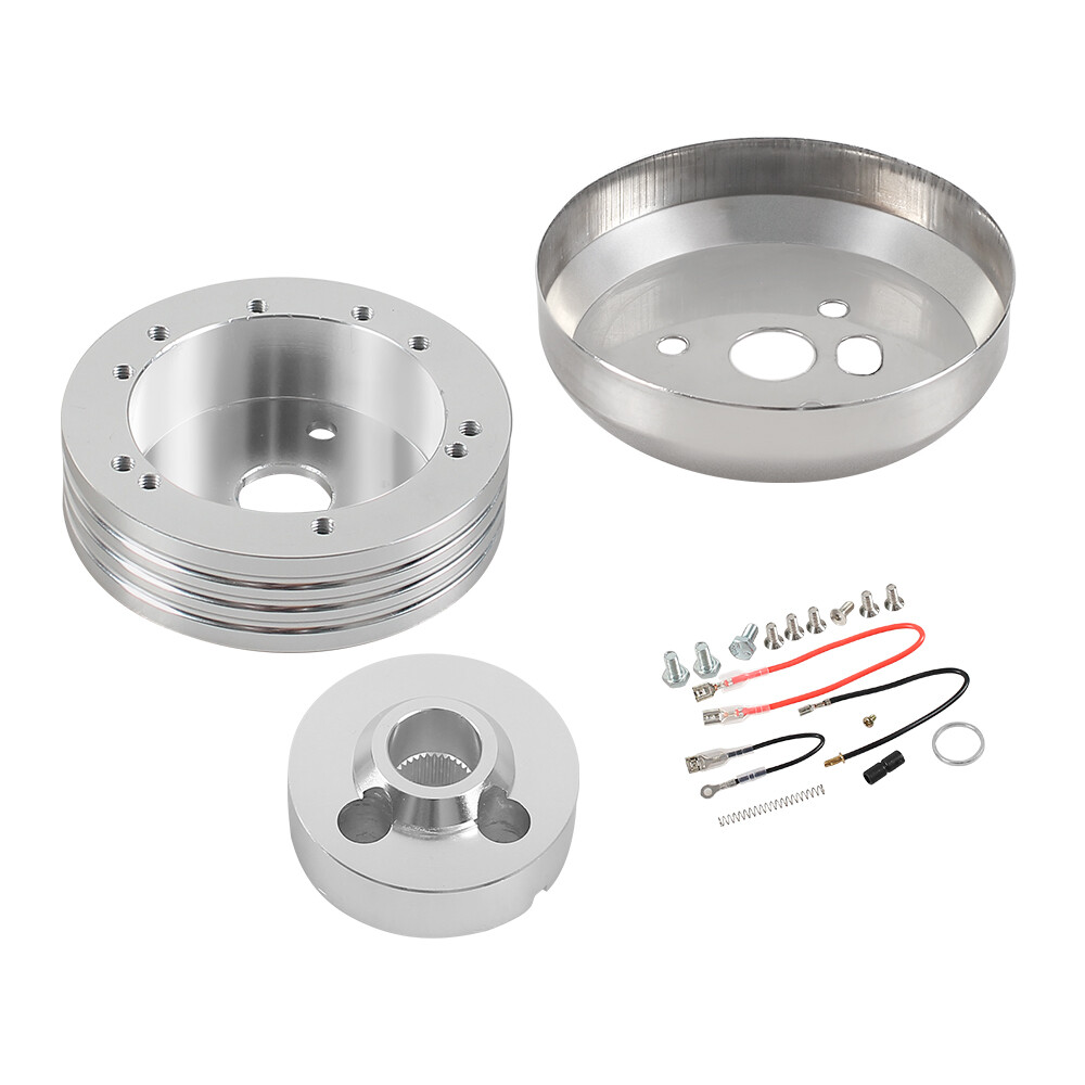 For GM Chevy 5 & 6 Hole Steering Wheel Polished Hub Adapter Flaming River Ididit