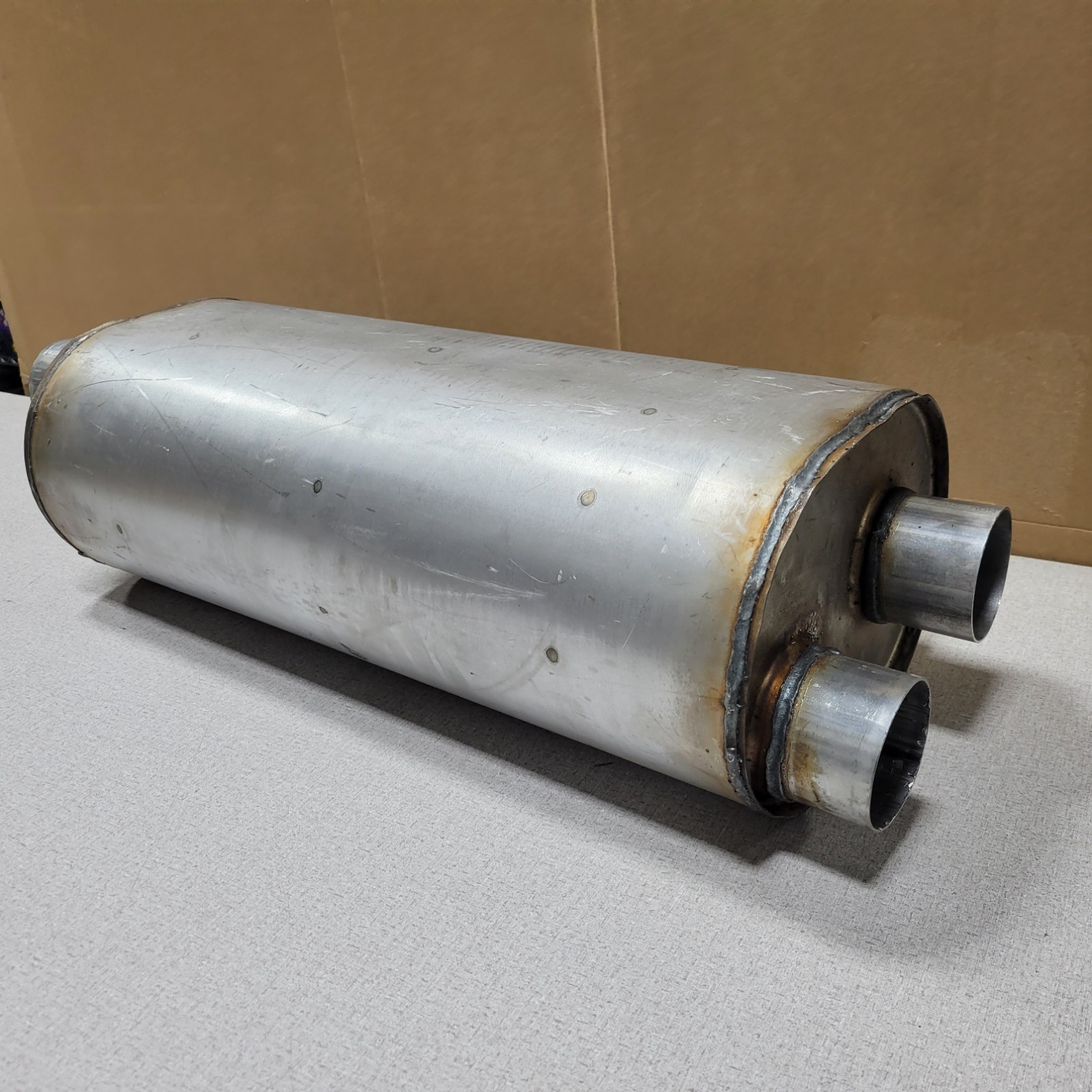 ProMax AP Exhaust Muffler Challenge Oval 3in ID/OD D/D 29in OAL AS (P/N 2500)™