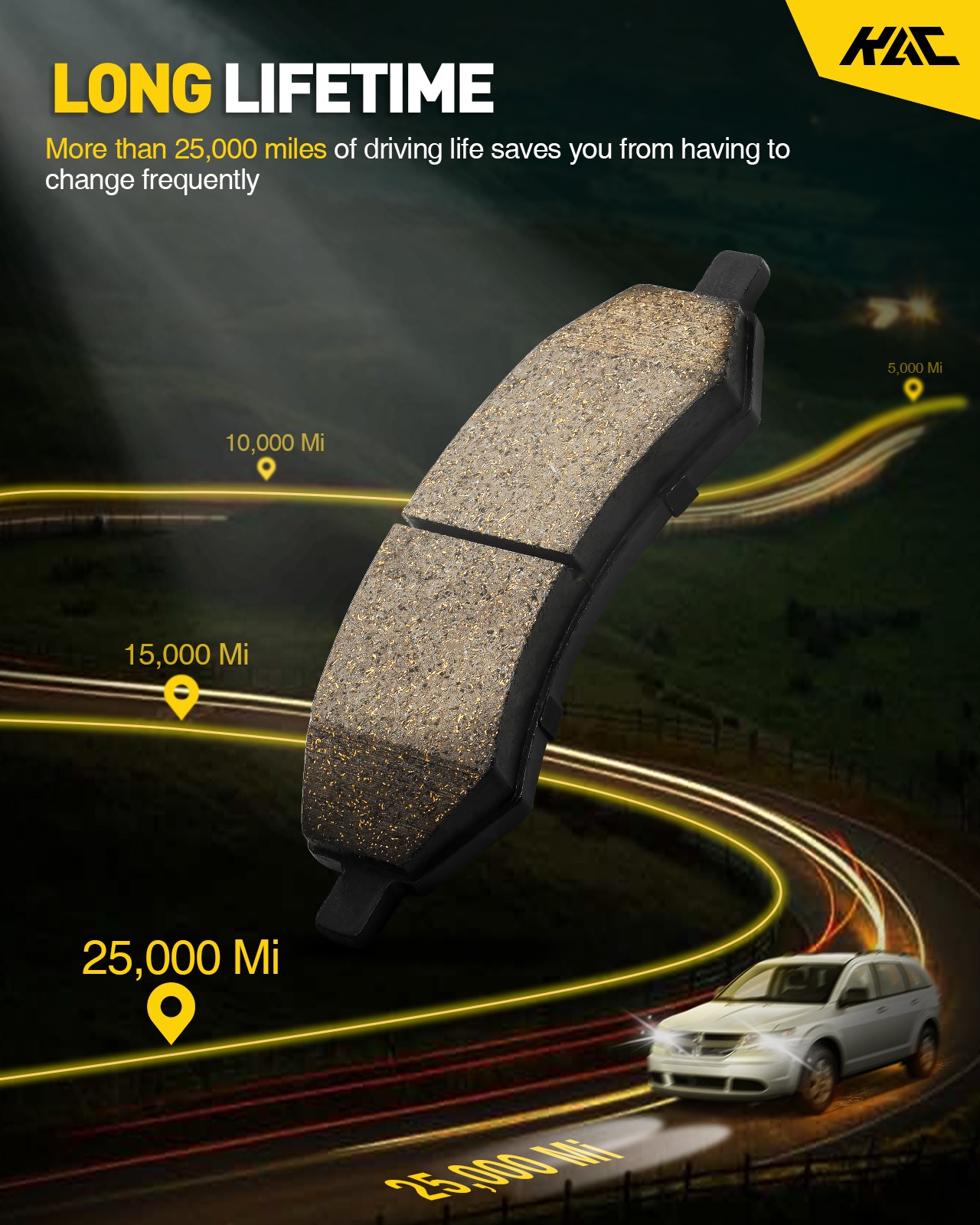 Front Ceramic Brake Pads Set Fits 2013-2017 Buick Encore 2012-2017 Buick Verano