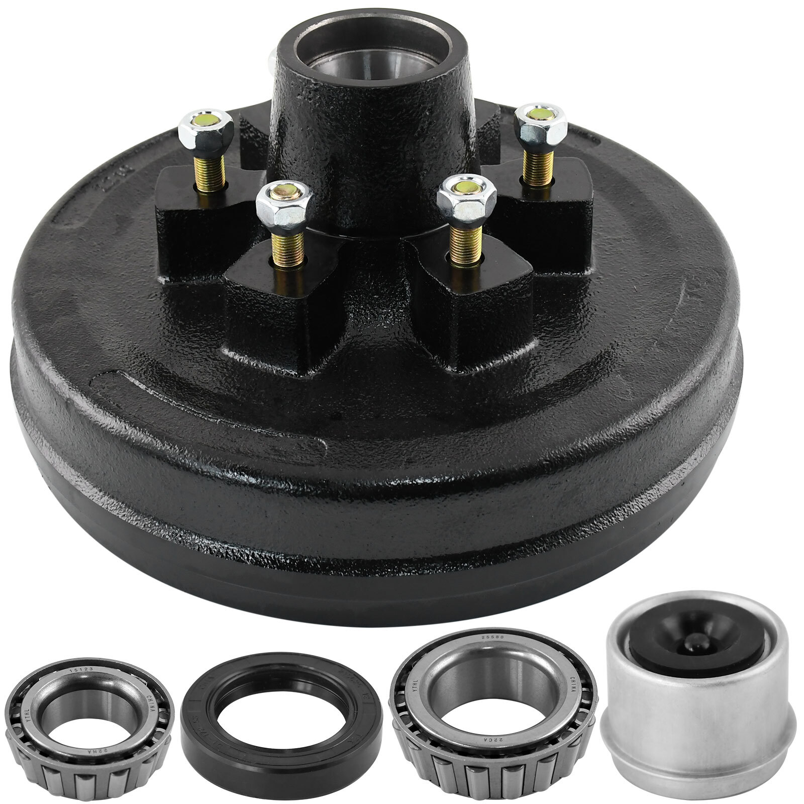 Electric Trailer Brake 12″x 2″ & 6 on 5.5″ Hub Drum Kit 5200-6000lbs Axle 6 Lug