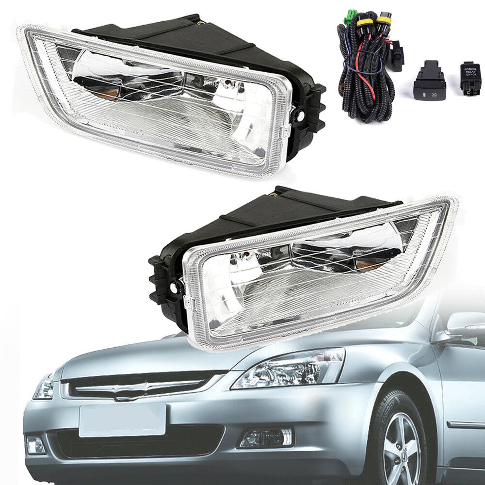 Front Bumper Fog Driving Light W/Wiring Kit For Honda Accord 2003-2007 4 Doors