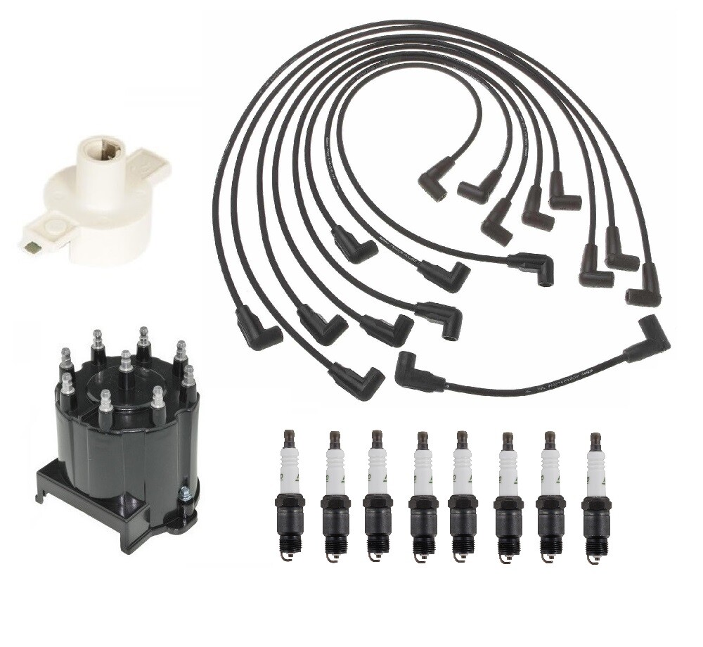 ACDelco Ignition Kit Distributor Rotor Cap Wire Spark Plugs for Chevy GMC V8