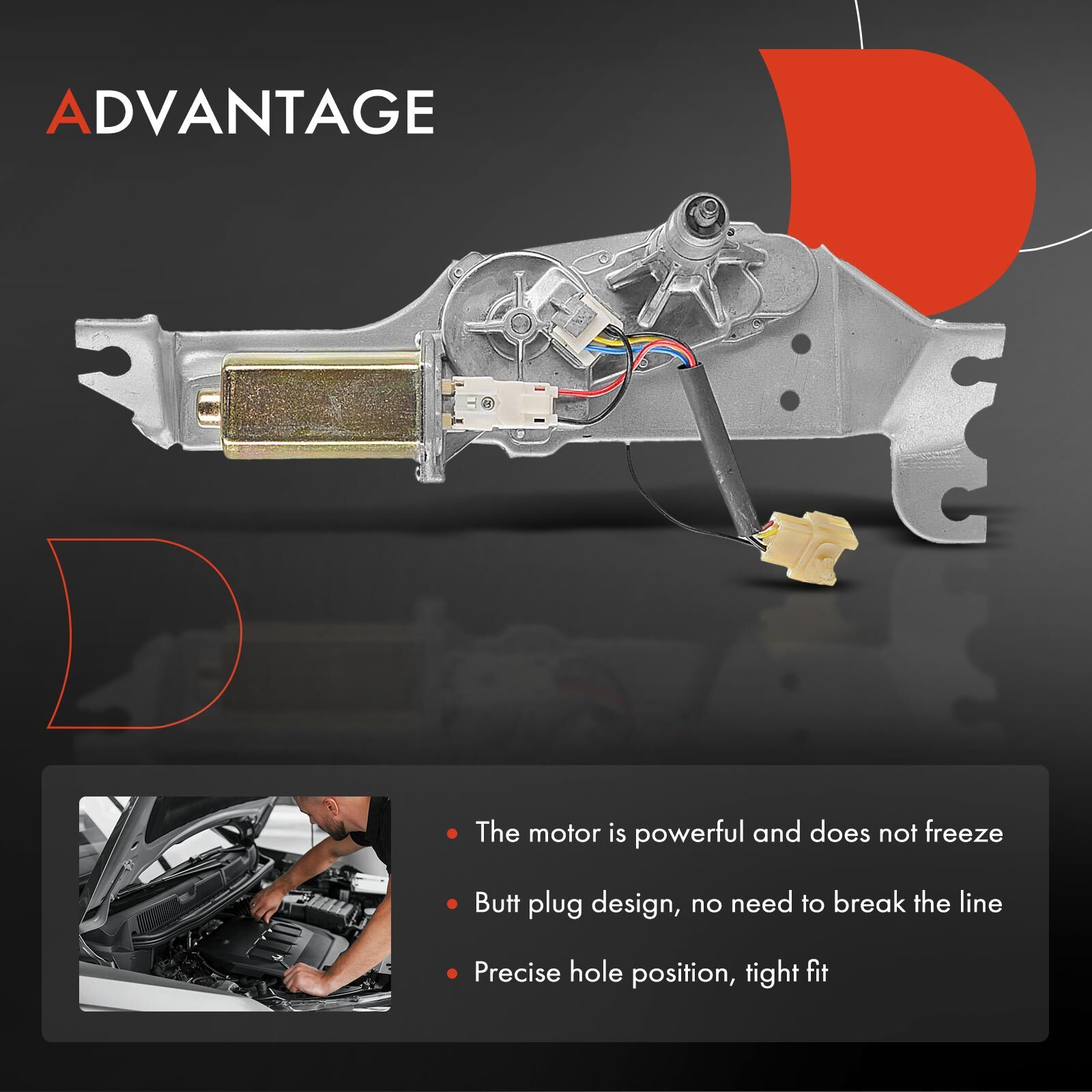 A-Premium Rear Windshield Wiper Motor for Subaru Outback Legacy 00-04 86511AE05B
