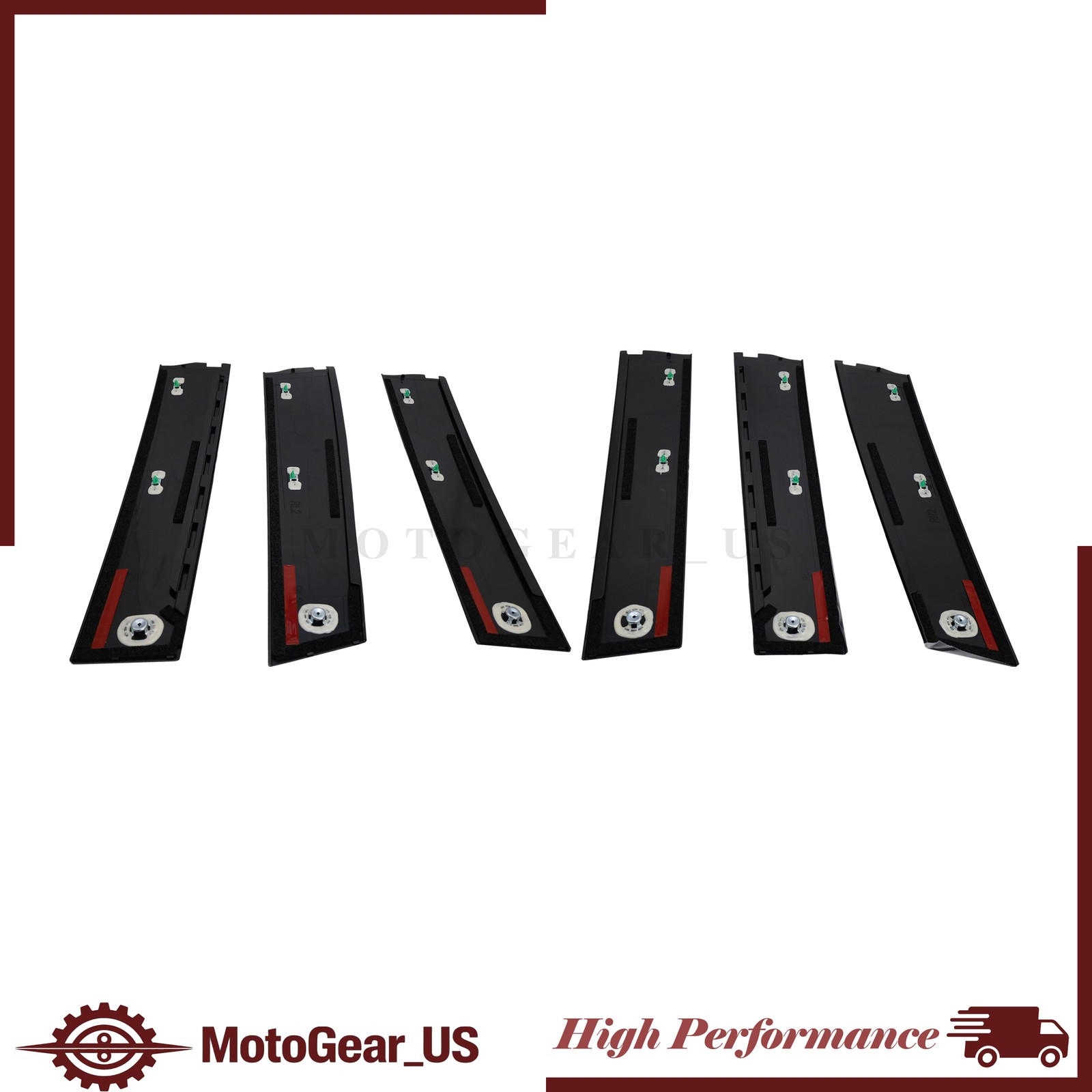 6PCS Door Pillar Molding Applique Set Fits 2015-2018 Chevrolet Tahoe GMC Yukon