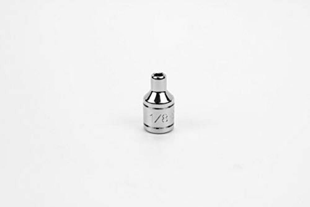 SK Tools 6 Point 1/4-Inch Drive Standard Socket, 1/8-Inch, Chrome 40904
