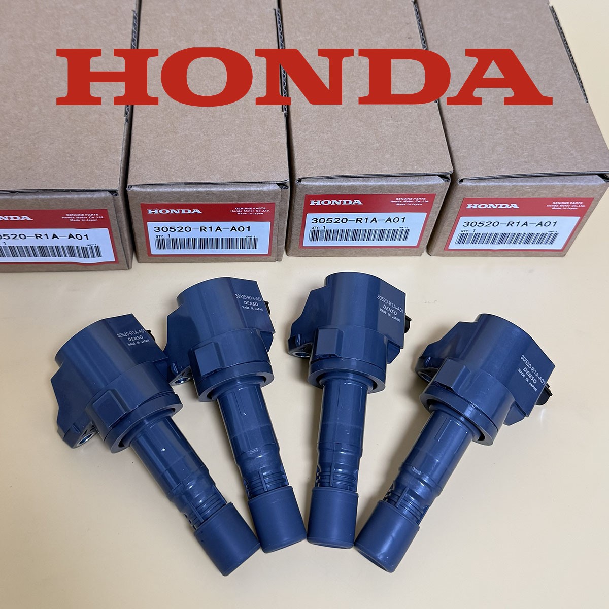 4X Honda 30520-R1A-A01 Ignition Coils for Civic 12-15 HR-V Acura L4 1.8L 2.0L