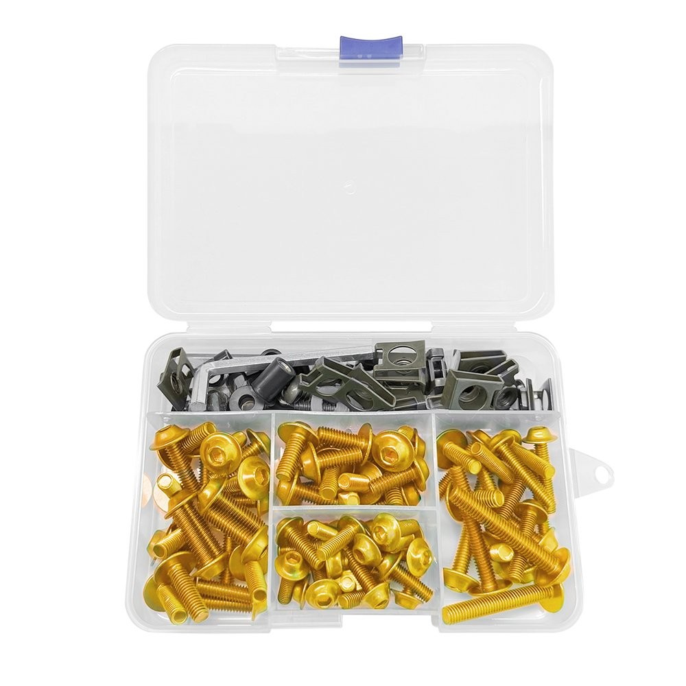 155PCS Golden T6-6061 Aluminum Fairing Bolt Kit Screws Set For Hayabusa GSX1300R