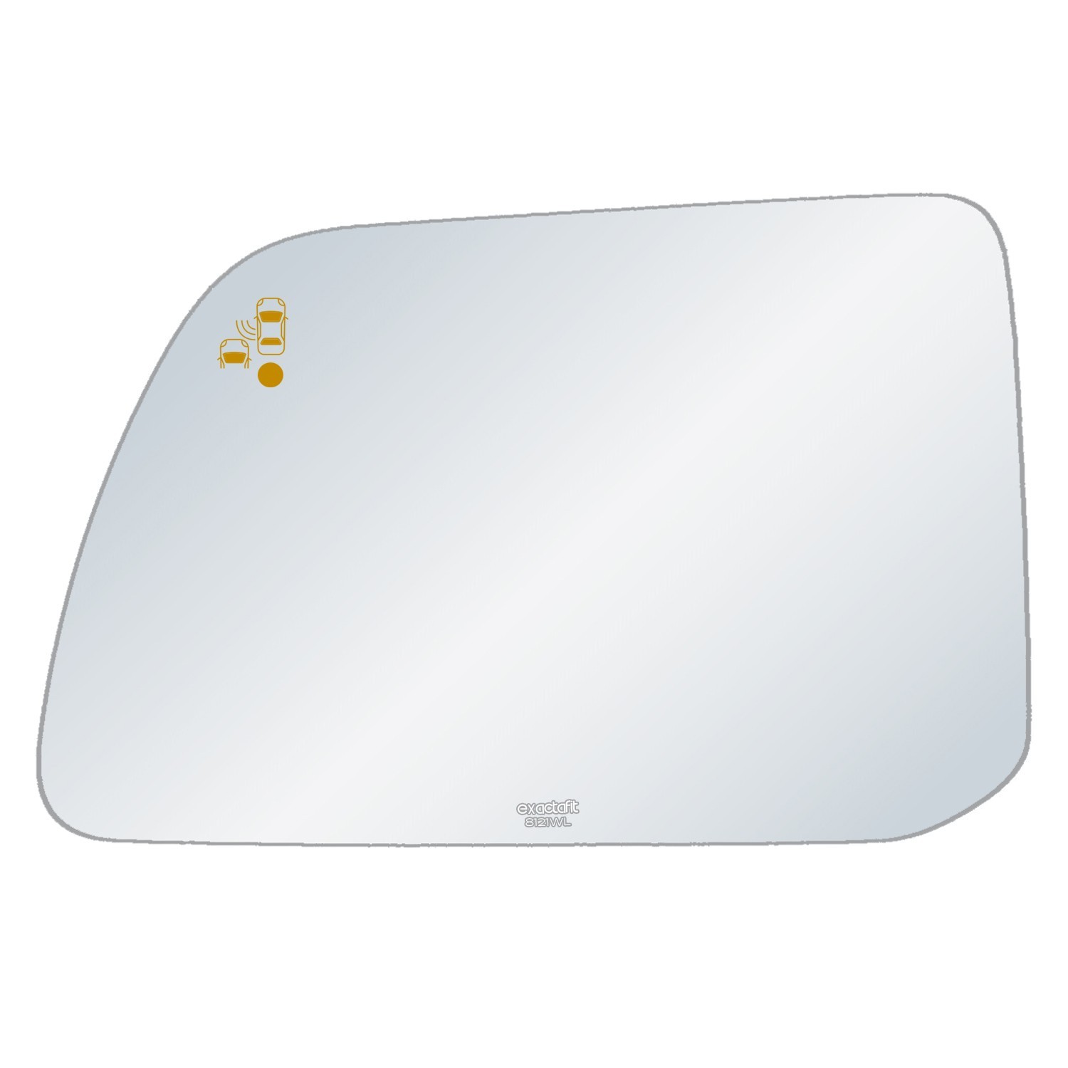 Driver Side Mirror Glass For 11-14 Ford Edge, 11-15 Lincoln MKX Blind Spot Icon