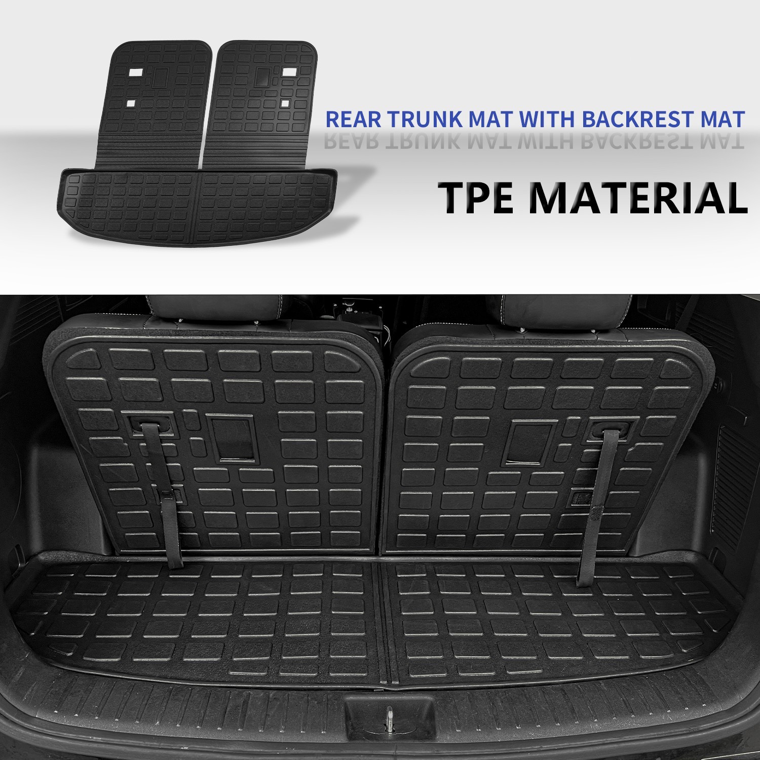 For 2021-2026 KIA Sorento Floor Mats Cargo Liner with Backrest Mats Trunk Mat