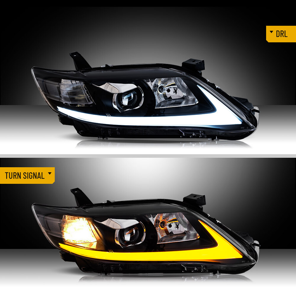 VLAND Headlights For 2010-2011 Toyota Camry LED DRL Front Lamps Assembly Pair