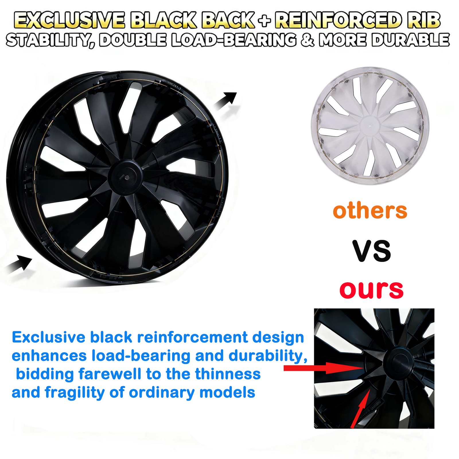 4PC Black and Sivler wheel rim cover for R14 HubCaps for 1998-2002 Suzuki Esteem
