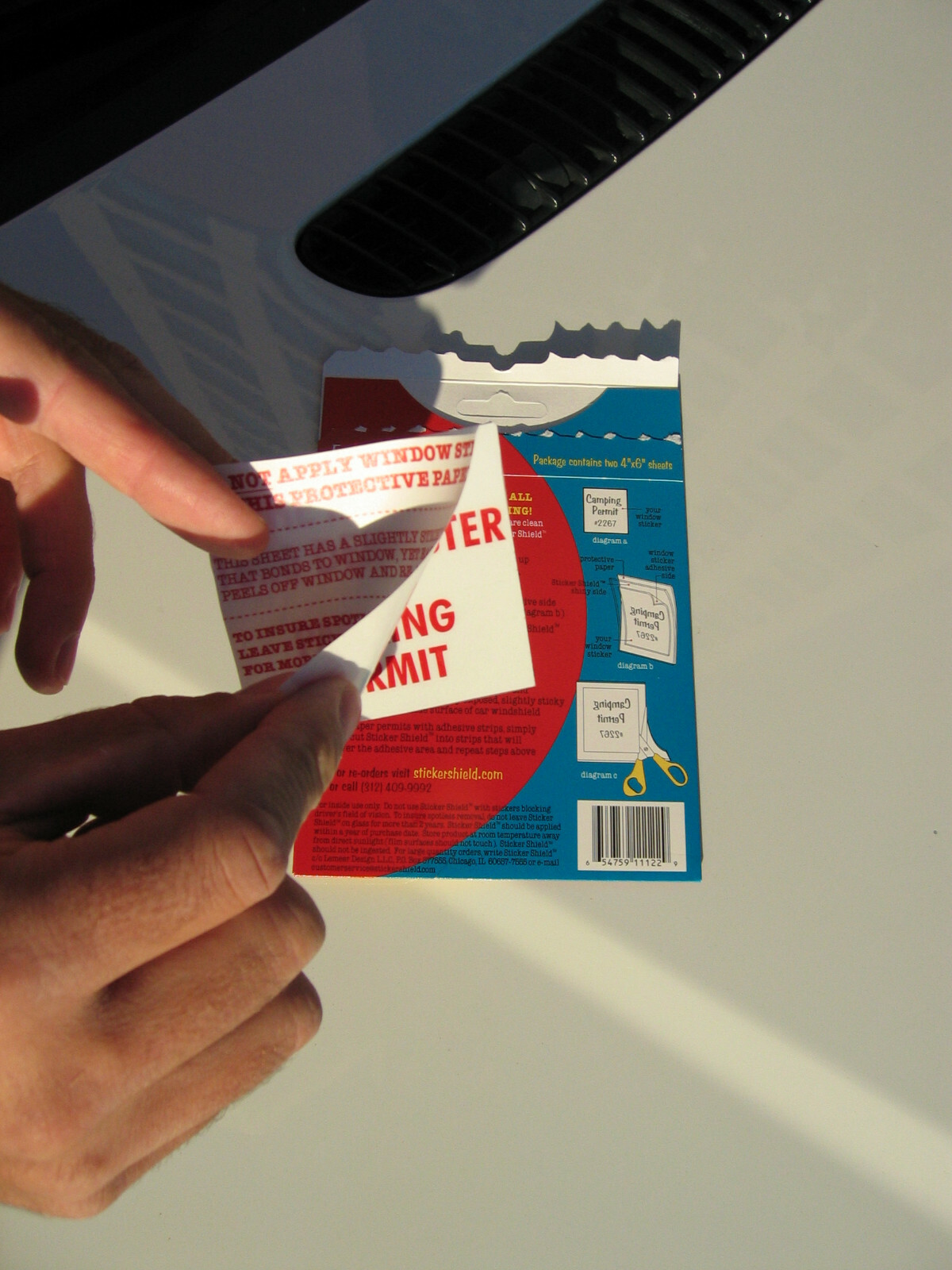 Sticker Shield Windshield Sticker Applicator for Easy Application – 4×6 2 Sheets