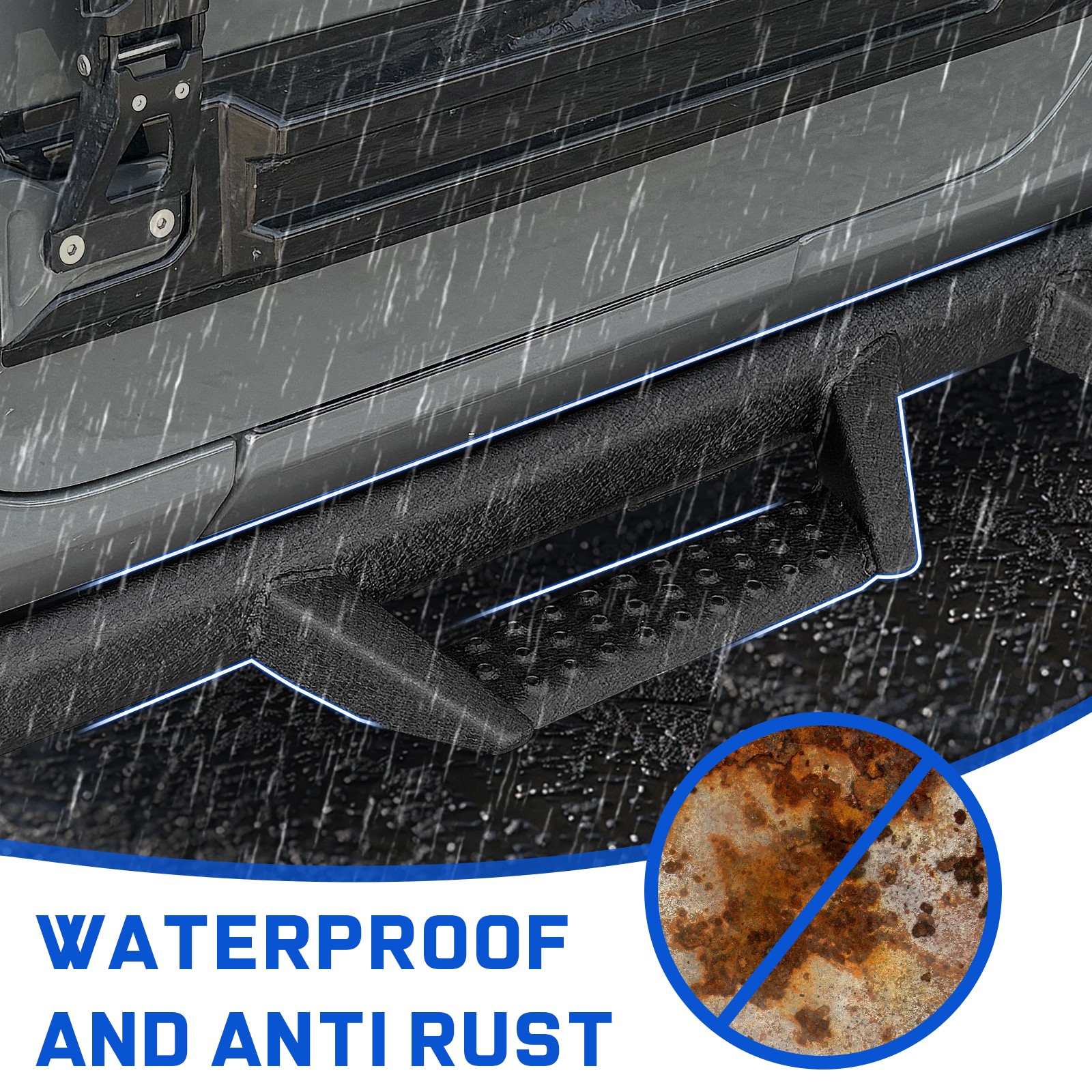 Drop Step For 20-24 Jeep Gladiator JT 4 DR Running Board Nerf Bar Side Proctive