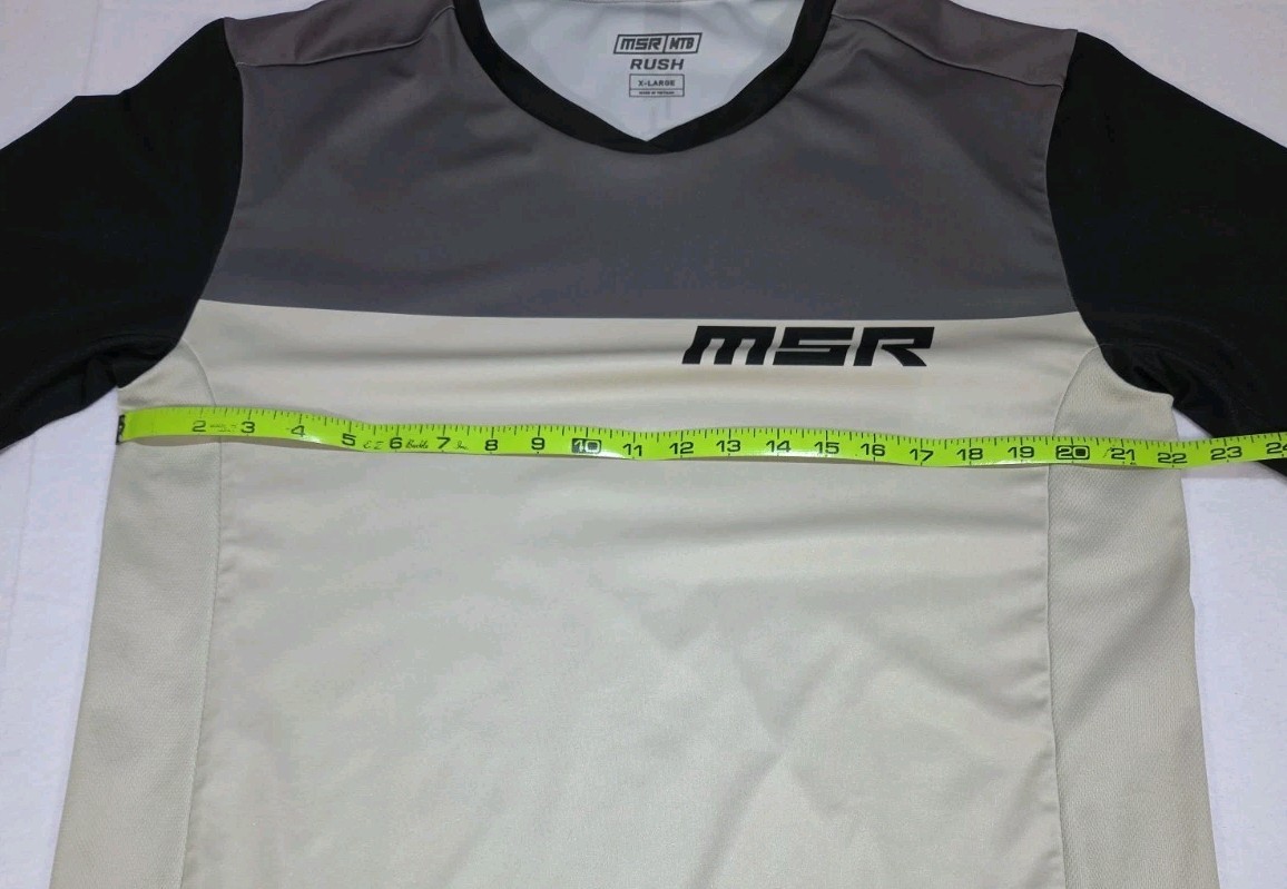 MSR MTB Rush Jersey X-Large Gray/Black Compression Shirt