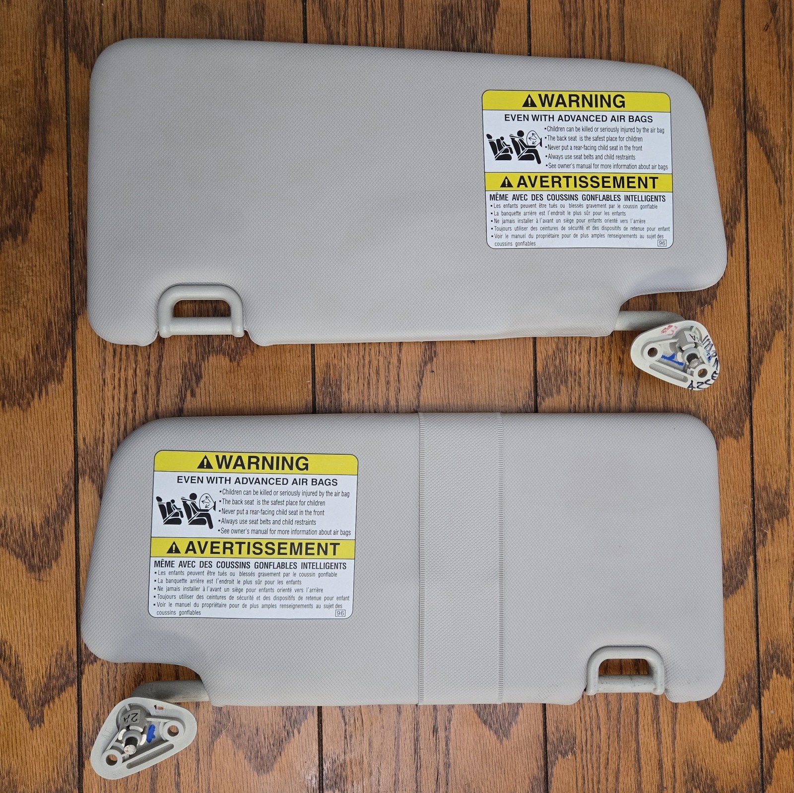 2012 2013 2014 Subaru IMPREZA Driver & Passenger Side Pair Sun Visor Gray OEM