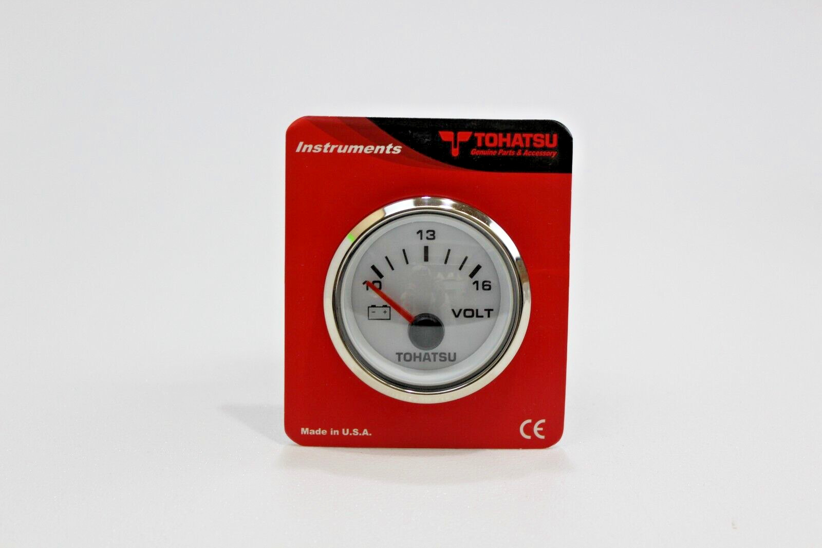 Tohatsu Nissan Outboard Fuel Trim Voltmeter Gauges White Chrome 2″ OEM FAST SHIP