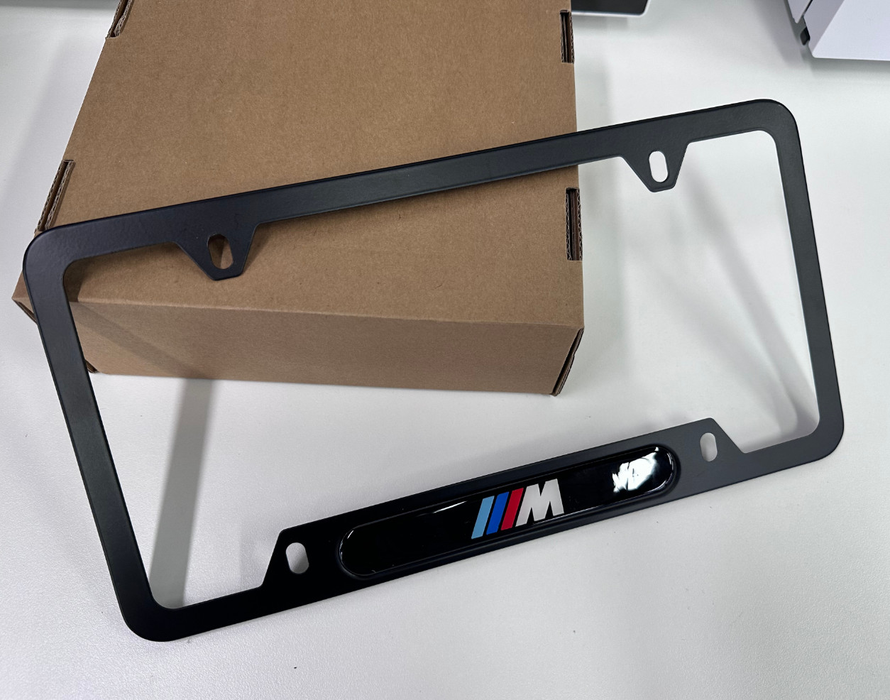 Fits Most Models BMW M Black License Plate Frame – Chrome M Black 6*12in NEW US