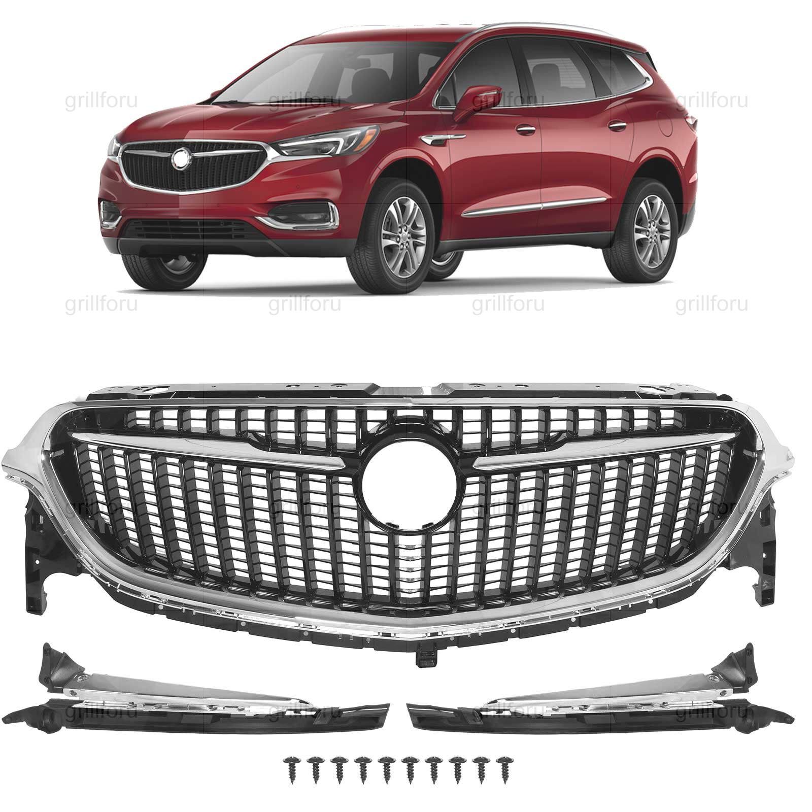 Front Bumper Upper Grille For 2018-2021 Buick Enclave Plastic Chrome 84739632
