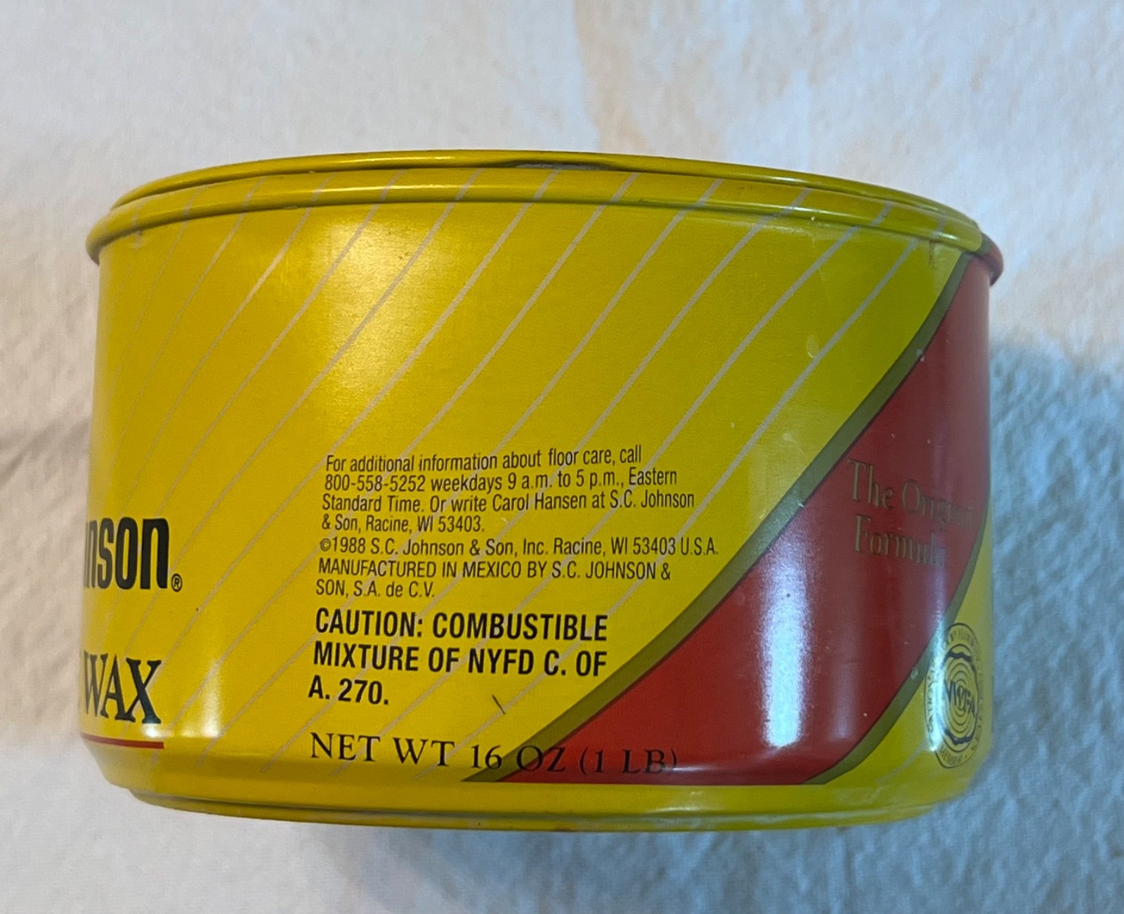 Johnson Paste Wax 16 oz Can