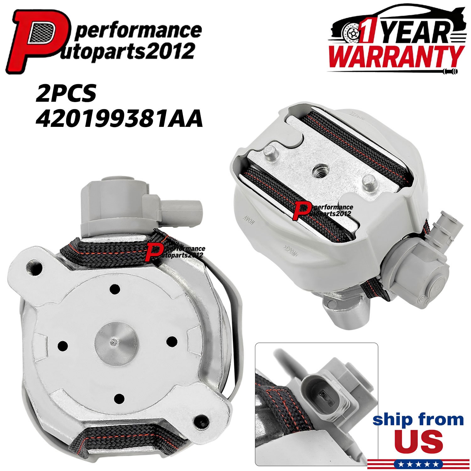 2PCS Engine Motor Mounts For Audi R8 Lamborghini Huracan 5.2L V10 420199381AA