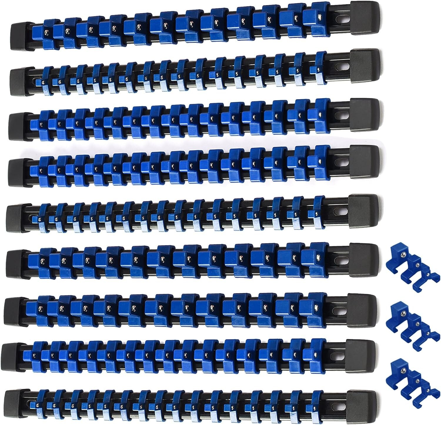 ALOANES 9 PC ABS Socket Organizer, 1/2 inch, 3/8 inch and 1/4 inch Drive Socket