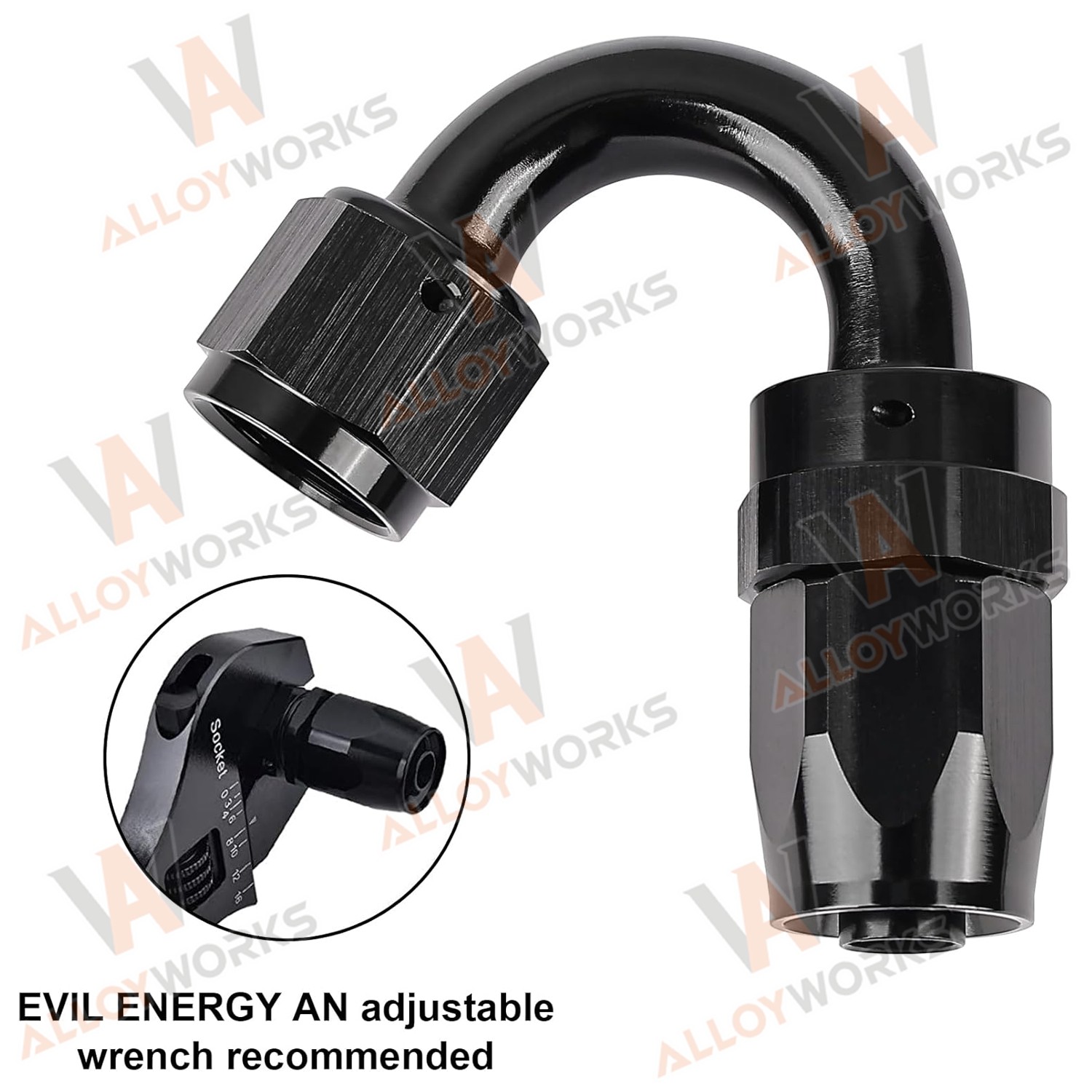 2x 10AN 150 Degree Swivel Hose End Fittings Adaptor fits Braided Fuel Hose.Line.