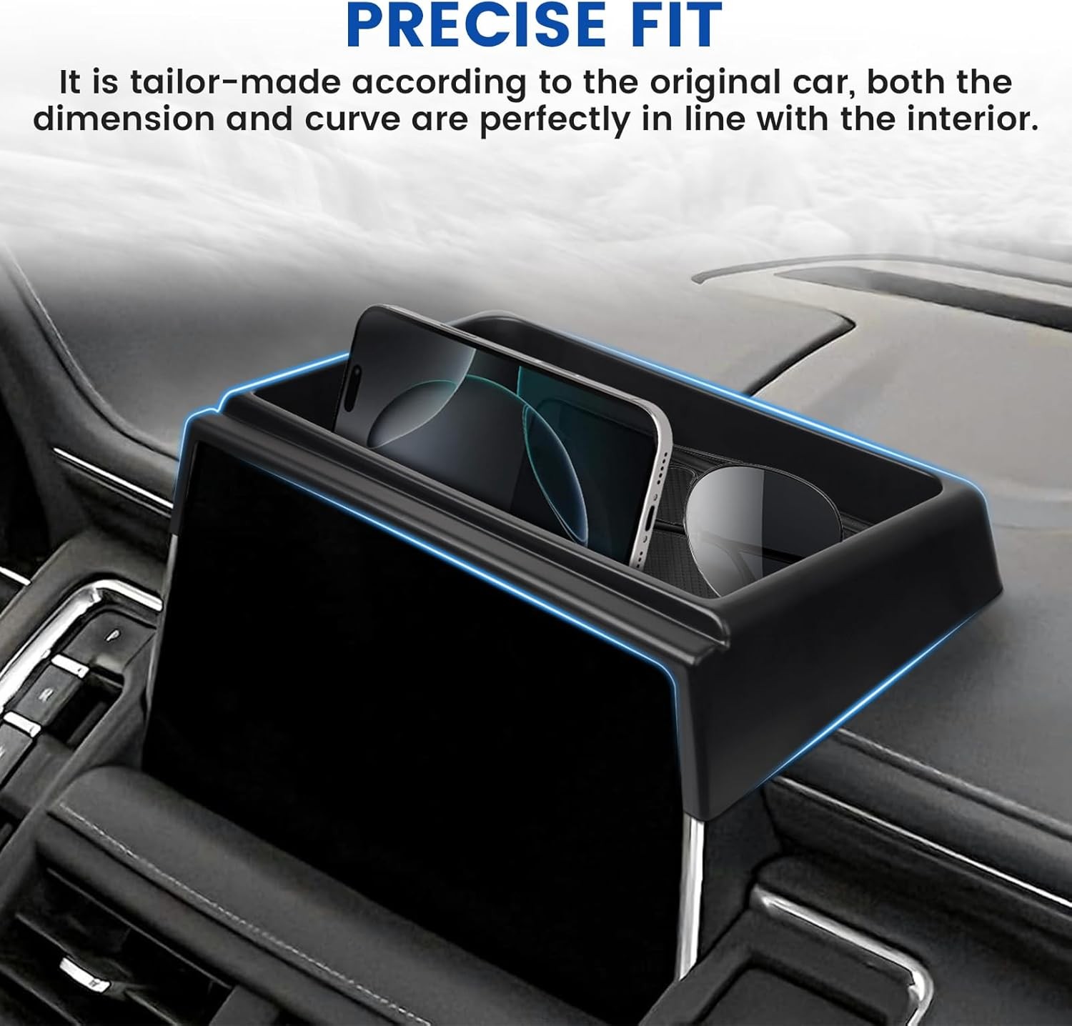Car Dashboard Console Storage Box Tray For 2021-2024 Chevy Suburban Accessories