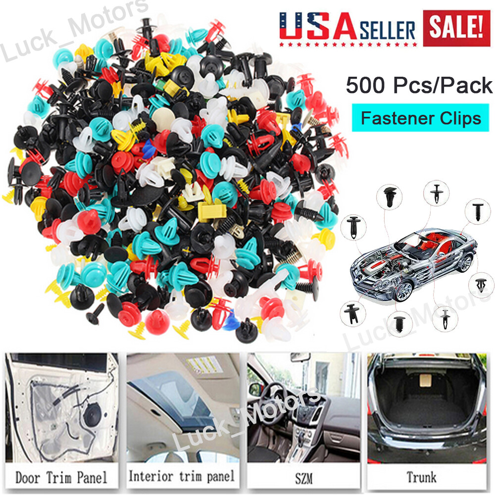 500x Auto Car Mixed Fastener Clip Bumper Fender Trim Plastic Rivet Door Panel