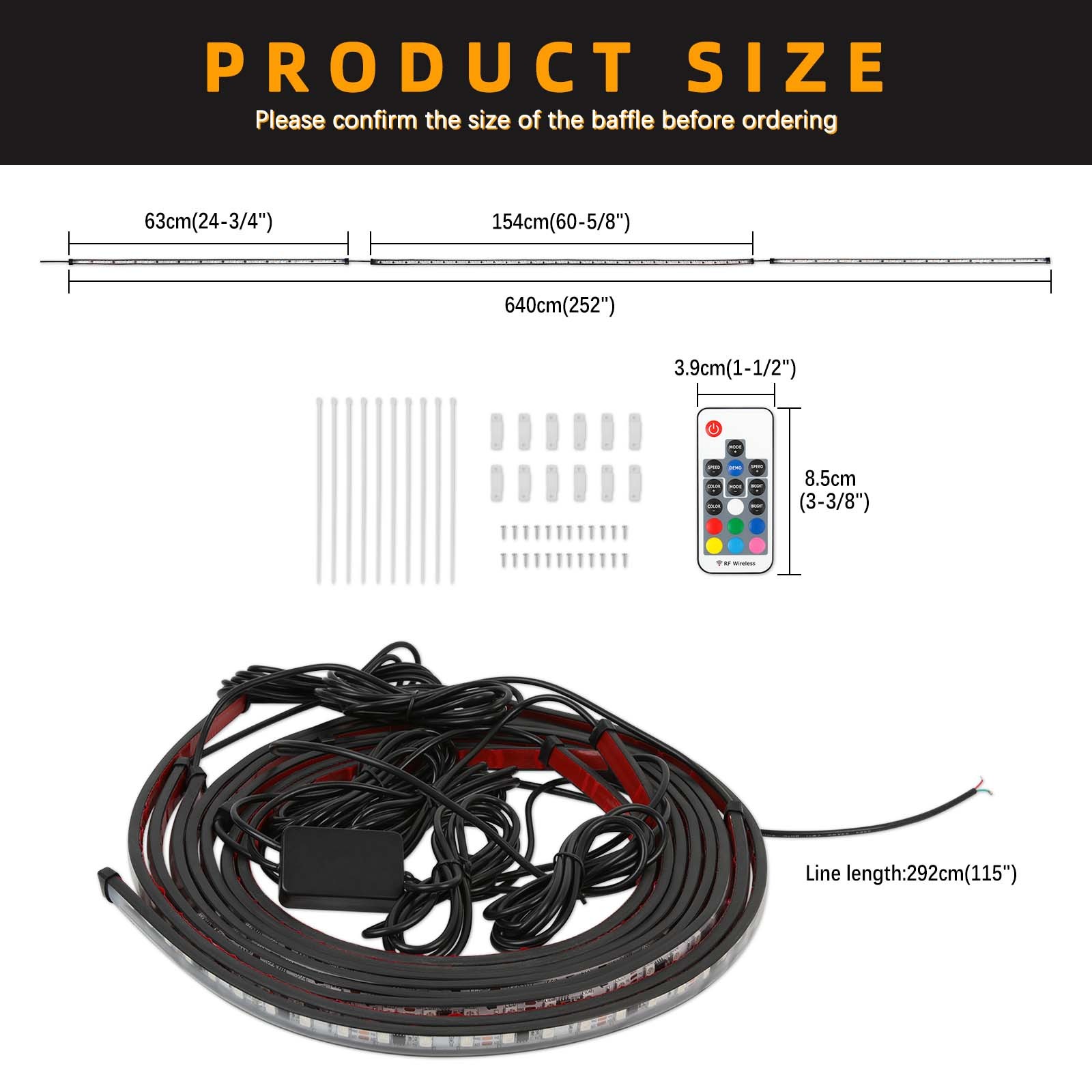 6PCS RGB LED Underglow Neon Light Strip Remote + APP Control For Hyundai Sonata