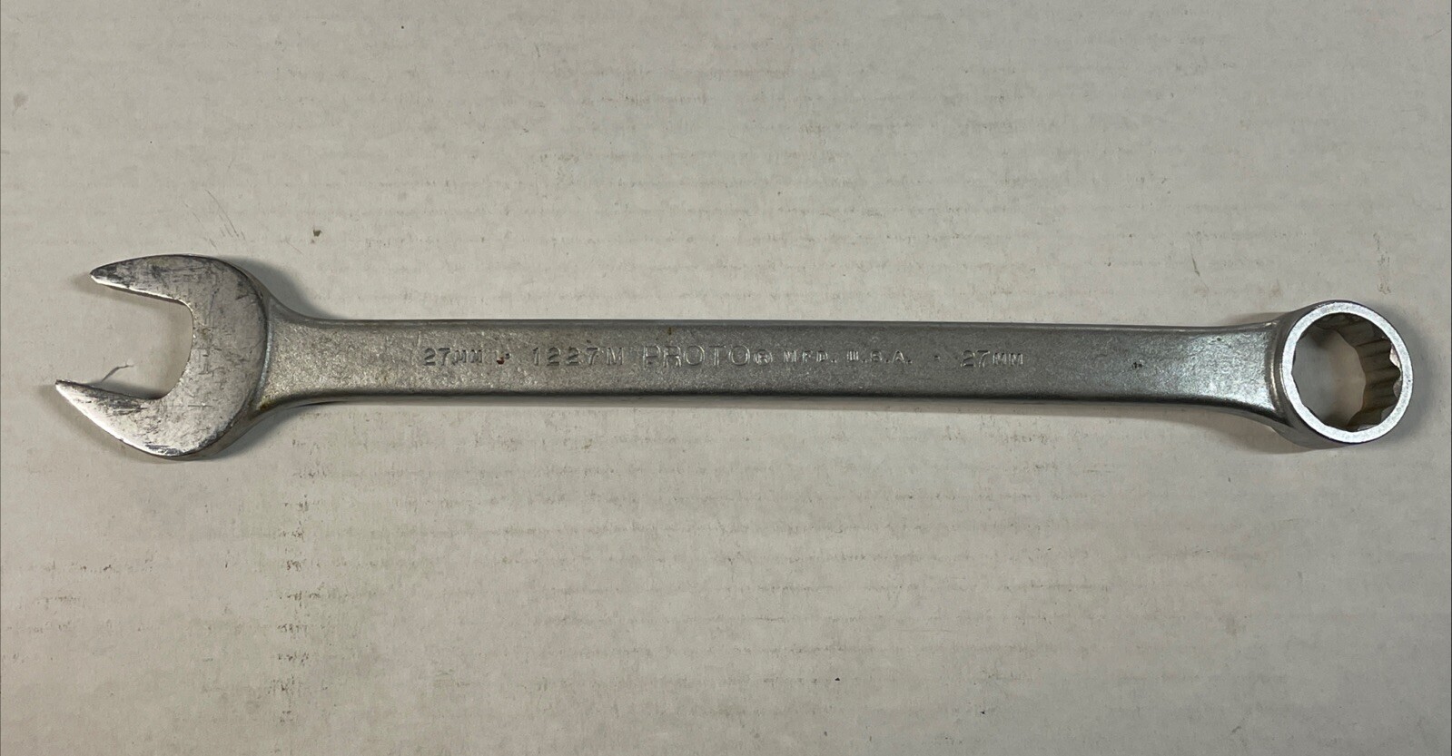 Proto 27mm Combination Wrench 1227M USA Metric 12 Point (24)