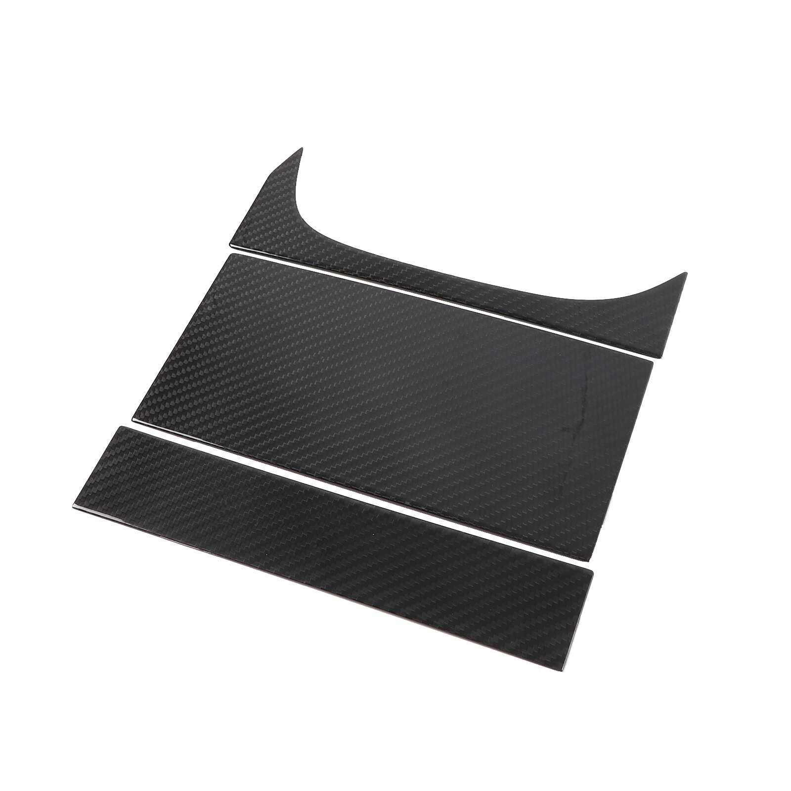 Dry Carbon Fiber Center Storage Panel Cover Trim For Jaguar F-TYPE 2013-2023