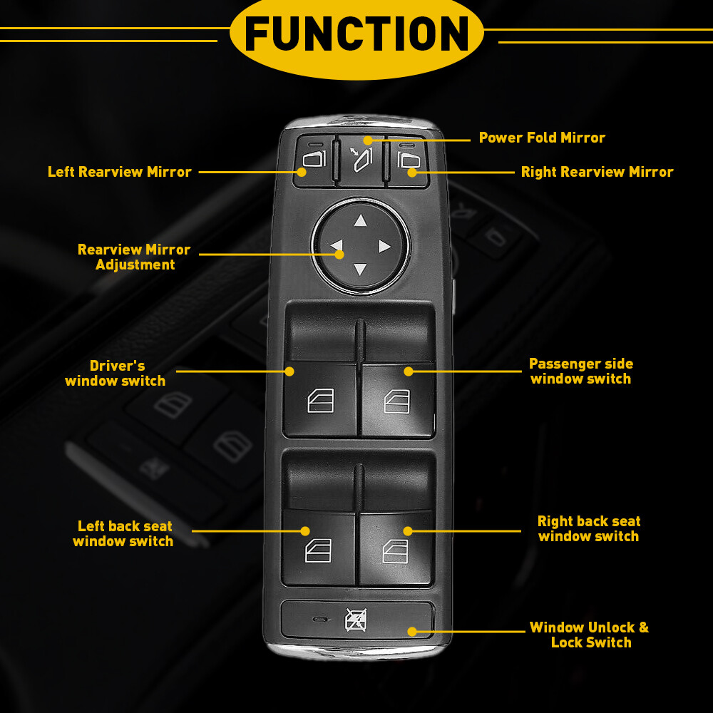 Power Window Master Switch 1669054400 Black Fits For Benz W166 X156 GL450 ML350