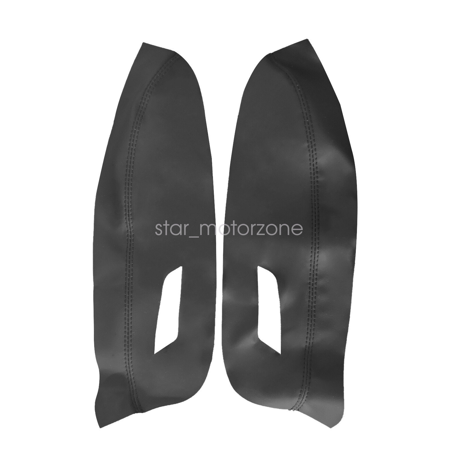 Microfiber Leather Armrest Door Panel Cover Black Fits For 13-19 Nissan Sentra