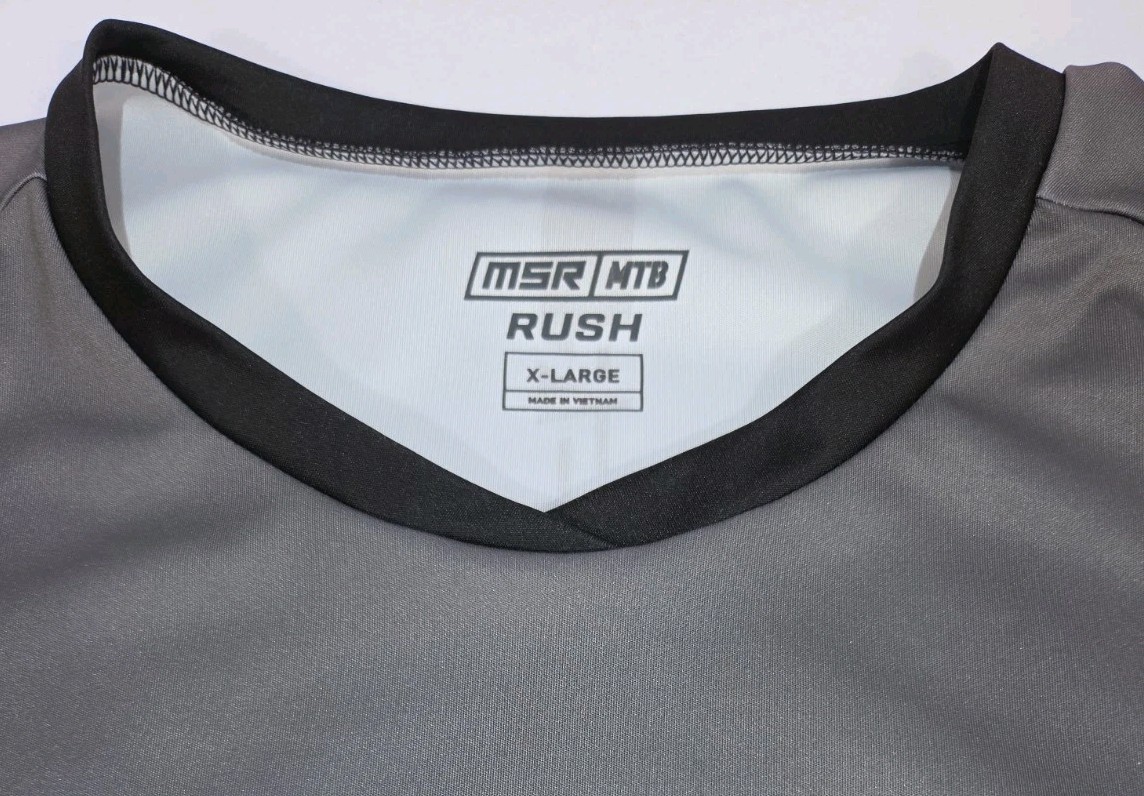 MSR MTB Rush Jersey X-Large Gray/Black Compression Shirt
