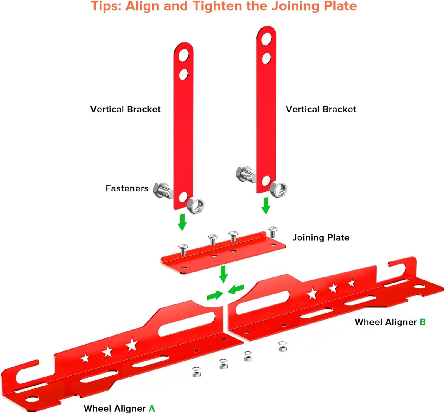 Wheel Toe Alignment Tool Plate Automotive Wheel Alignment Camber Tool – Red