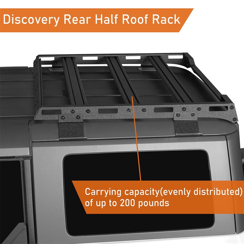 Half Roof Rack Cargo Carrier Luggage Basket Crossbar Fit 21-26 Ford Bronco 4Door
