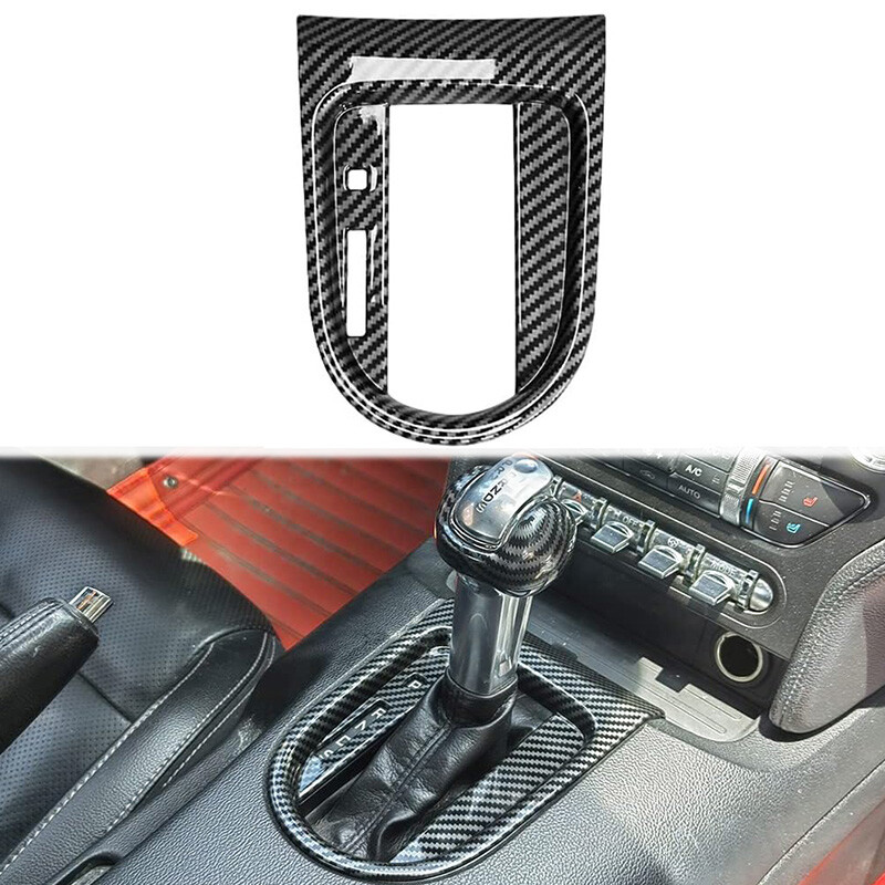 1X Car Automatic Gear Shift Frame Cover Panel ABS Fit For Ford Mustang 2015-2023